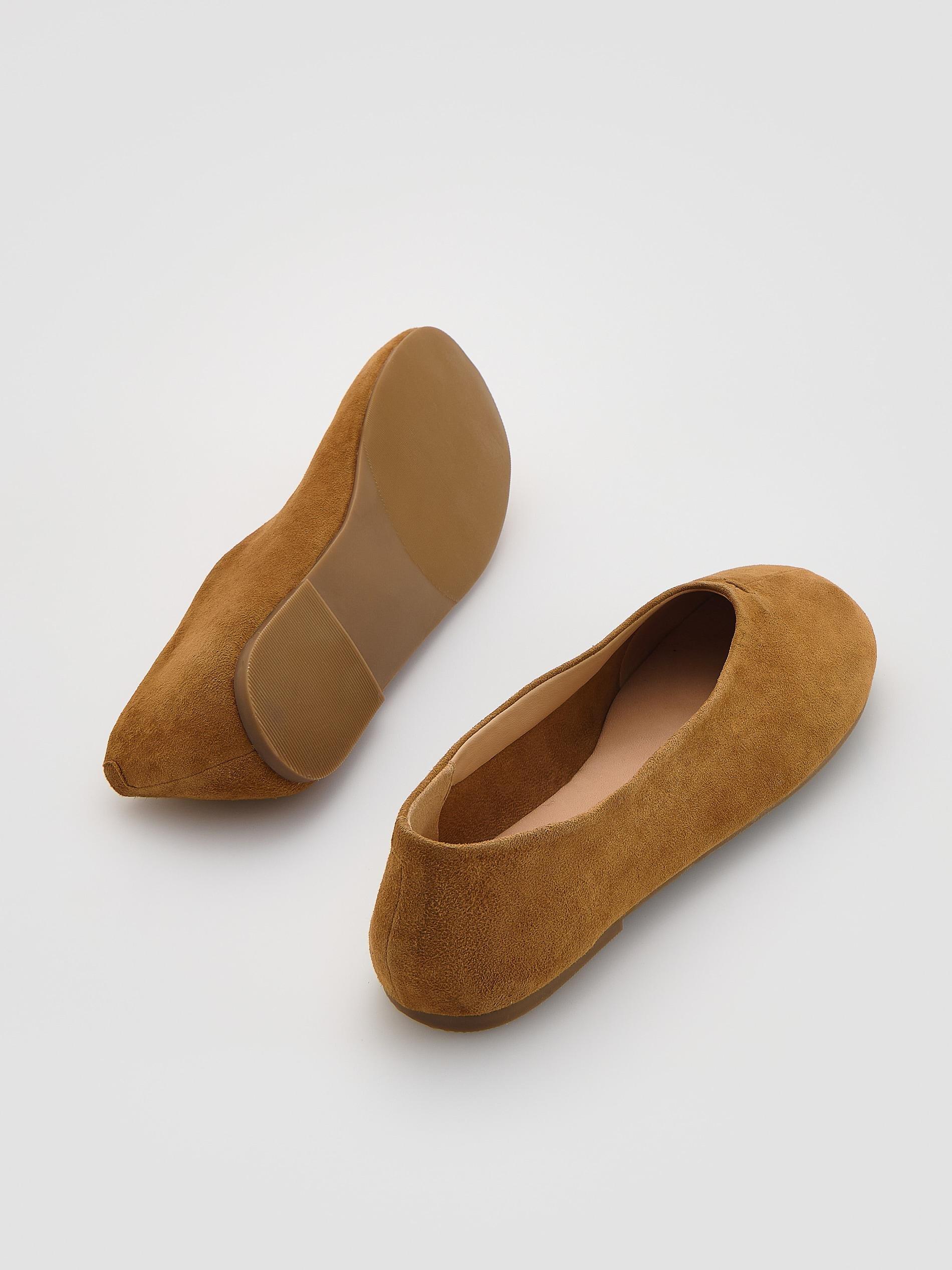 Beige Suede Ballerinas, Beige, large image number 3
