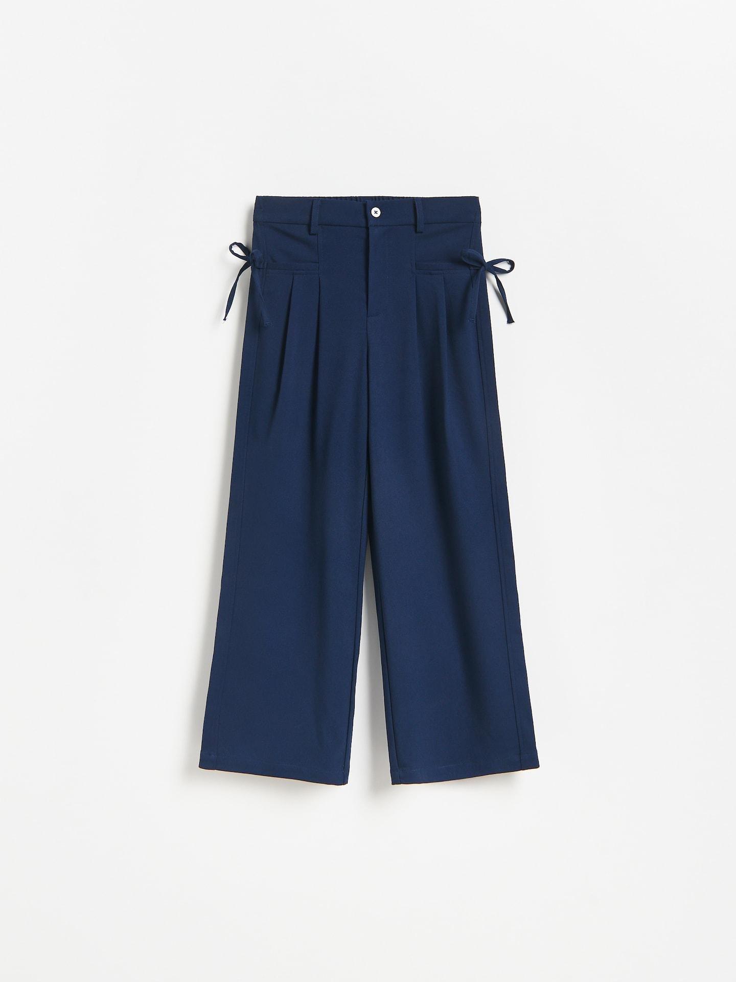 Navy Viscose Rich Trousers, Navy, medium