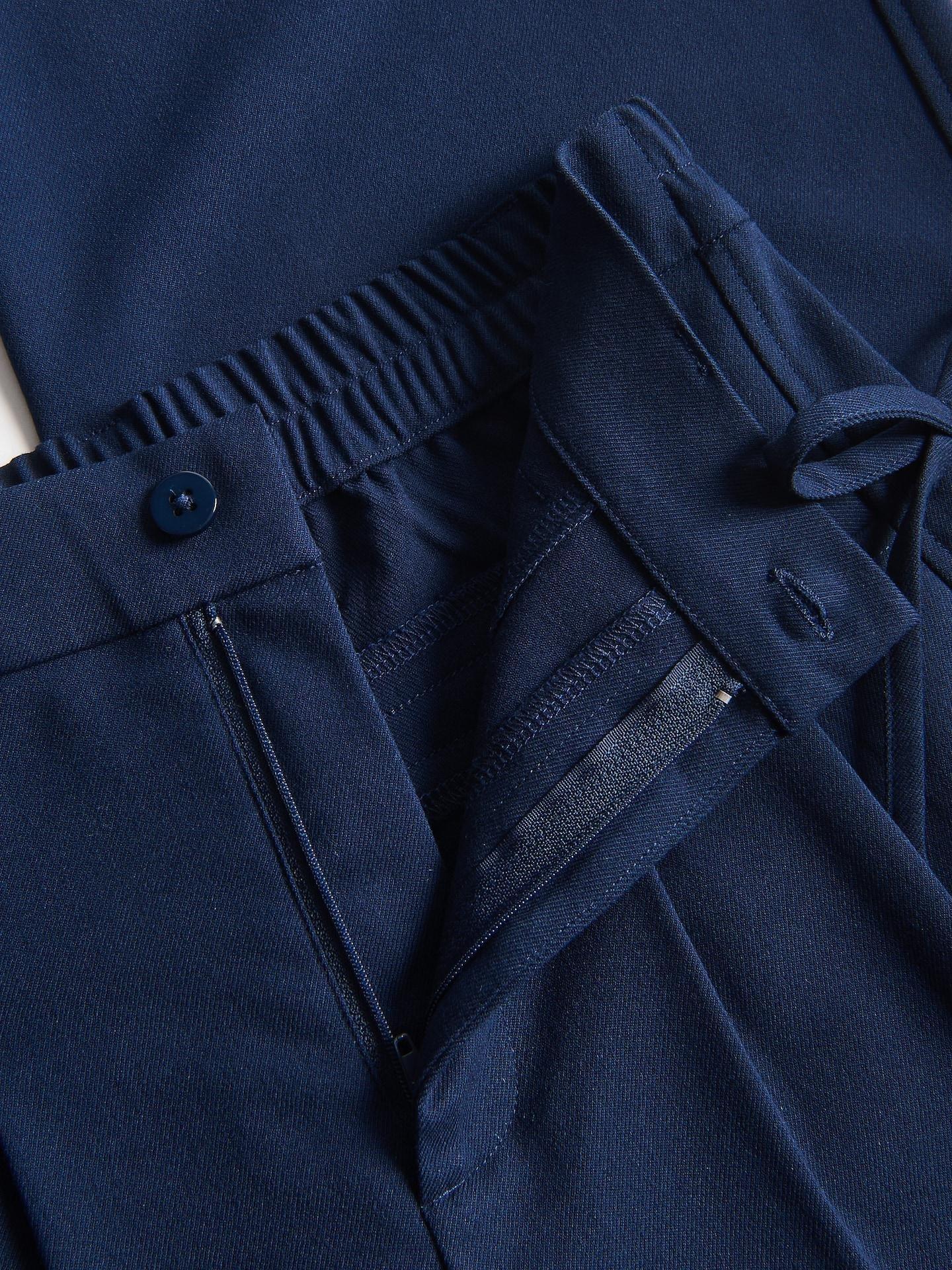 Navy Viscose Rich Trousers, Navy, large image number 4
