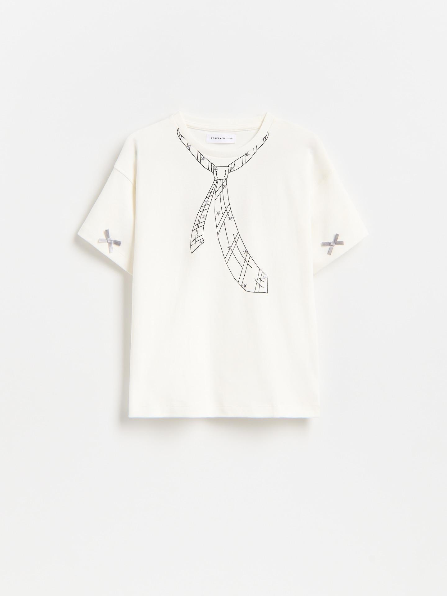 Cream T-Shirt With Print, Ivory, large image number 0