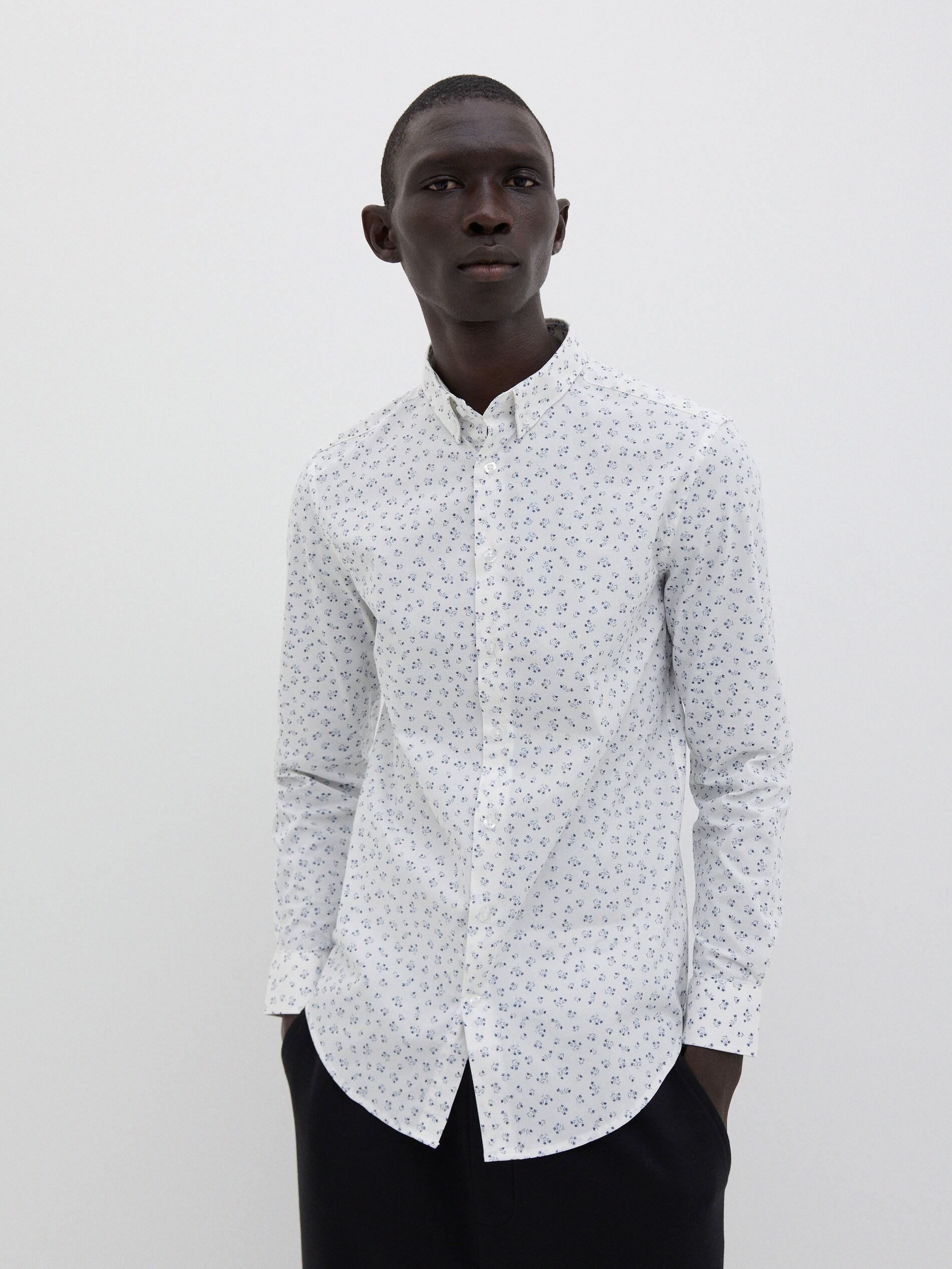 Blue Shirt With A Fine Pattern, Men, , large image number 3