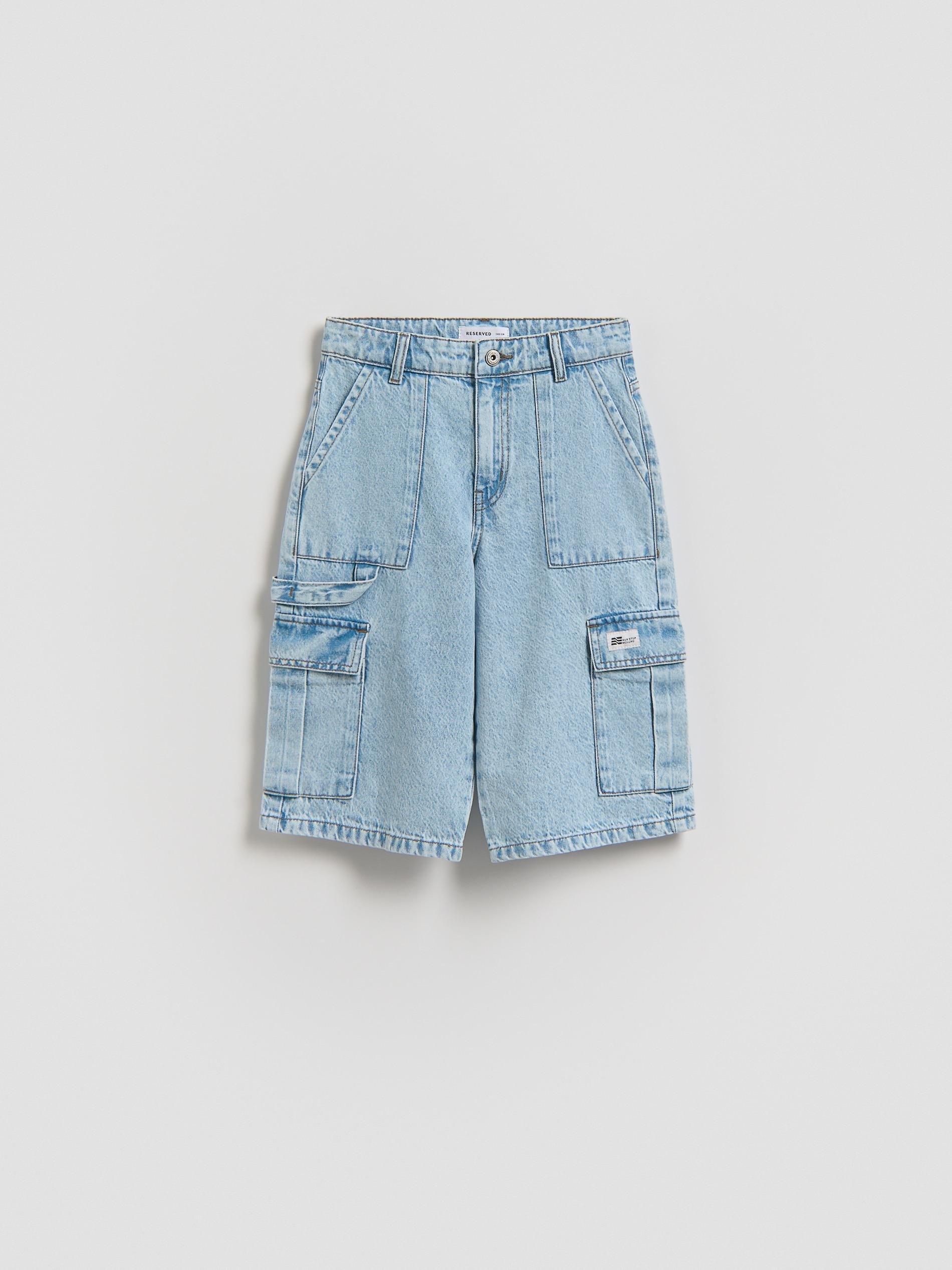 Blue Jeans Denim Shorts, Blue, large image number 1