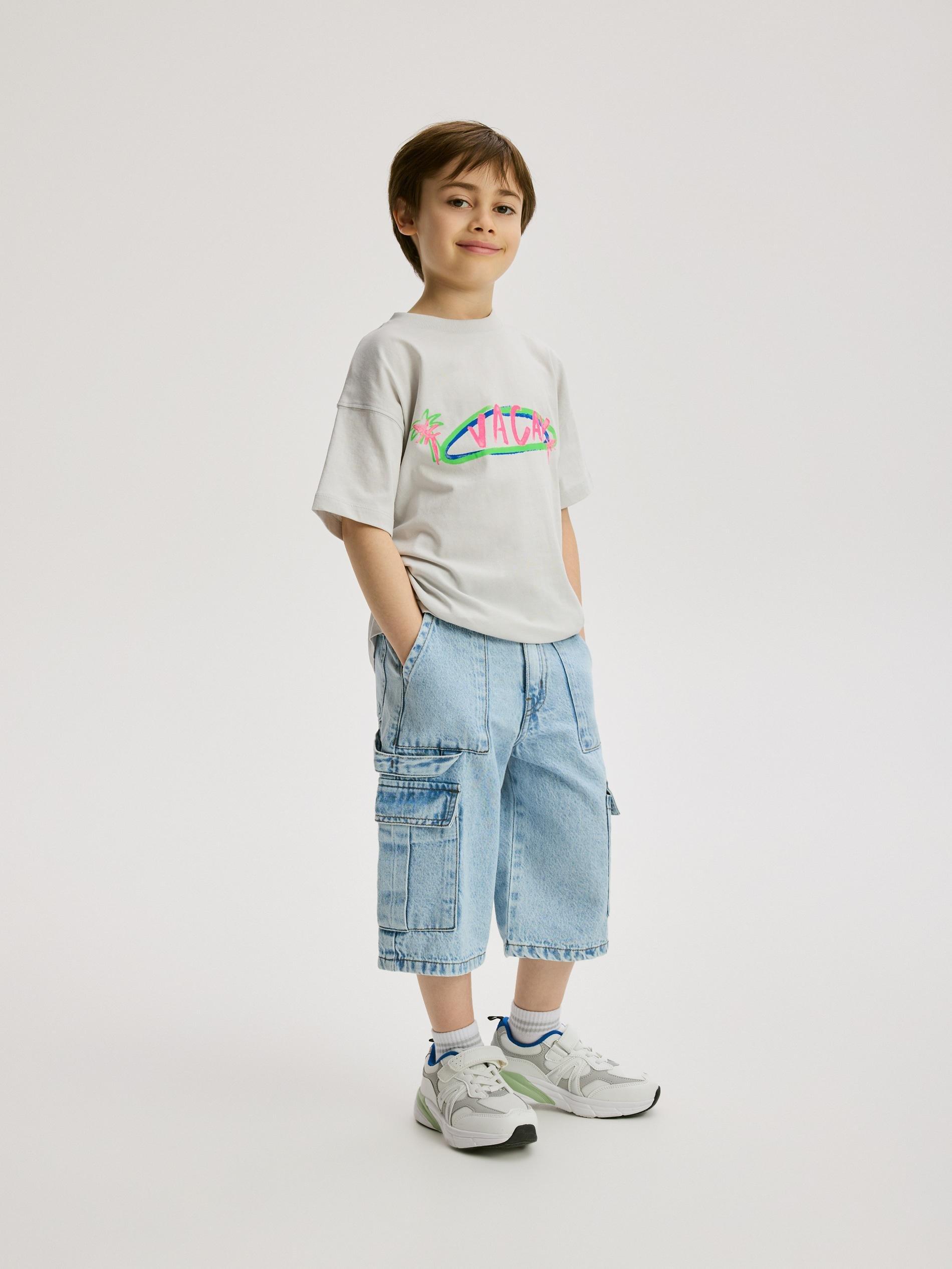 Blue Jeans Denim Shorts, Blue, large image number 6