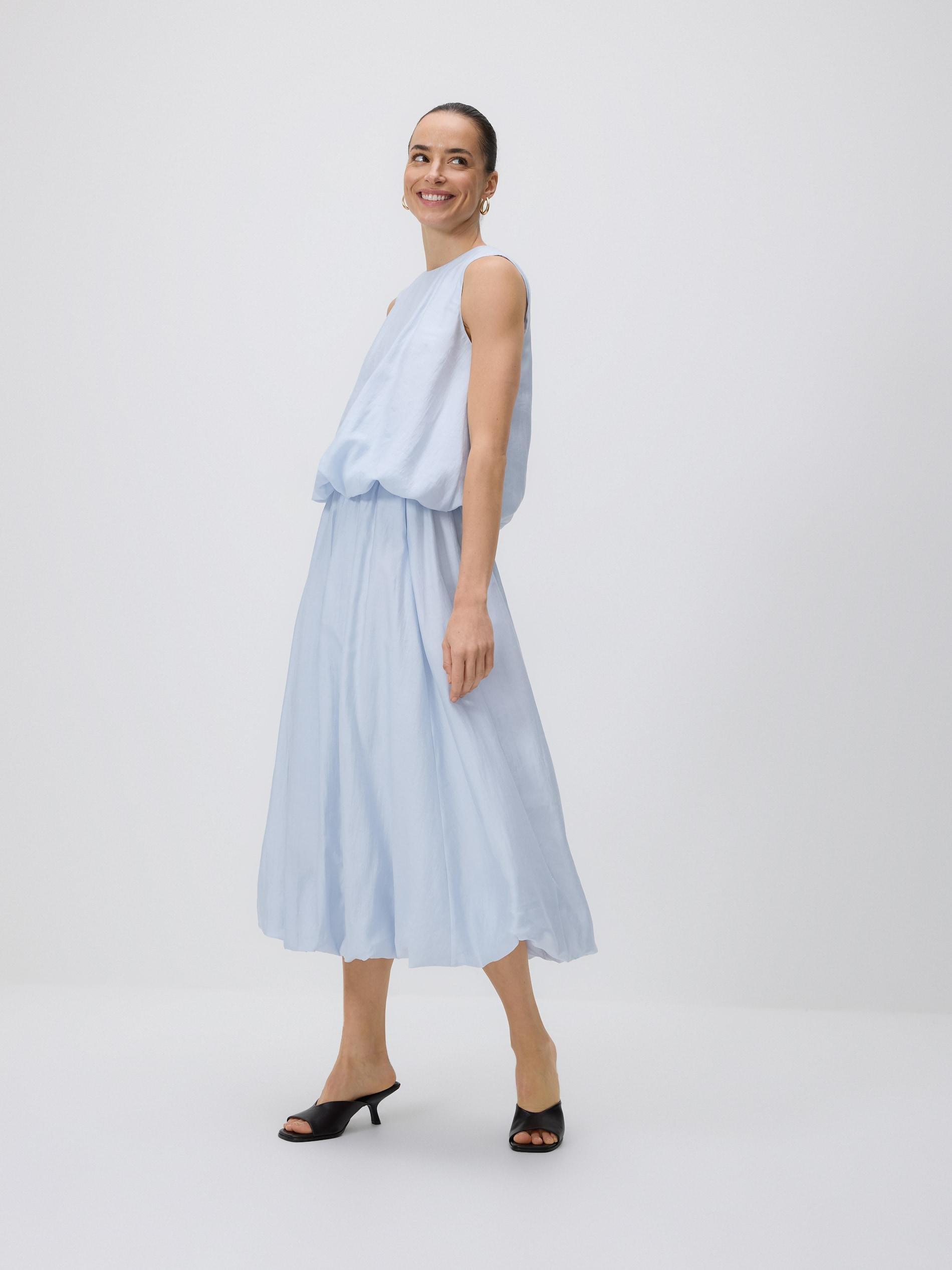 Blue Lyocell Blend Skirt, Blue, large image number 0