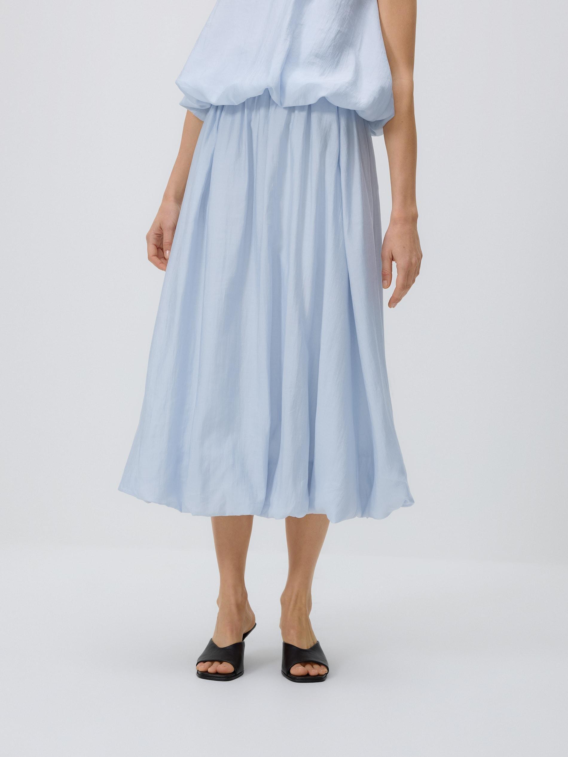 Blue Lyocell Blend Skirt, Blue, large image number 1