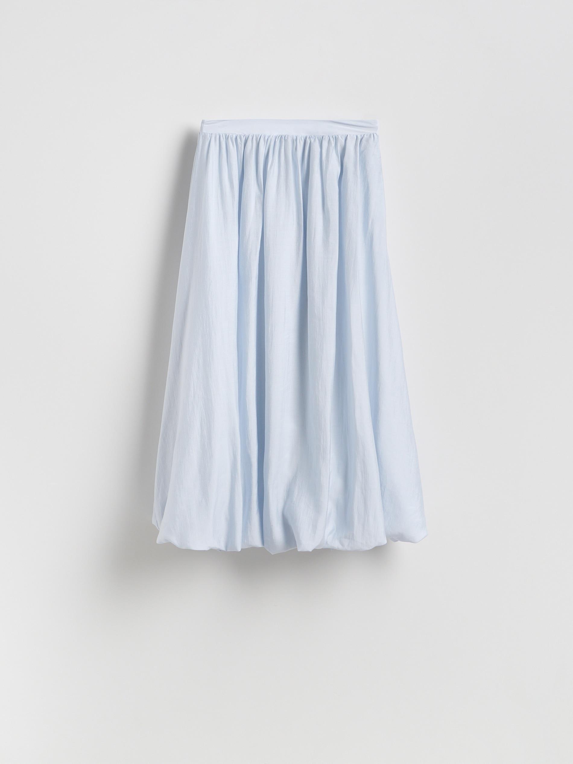 Blue Lyocell Blend Skirt, Blue, large image number 3