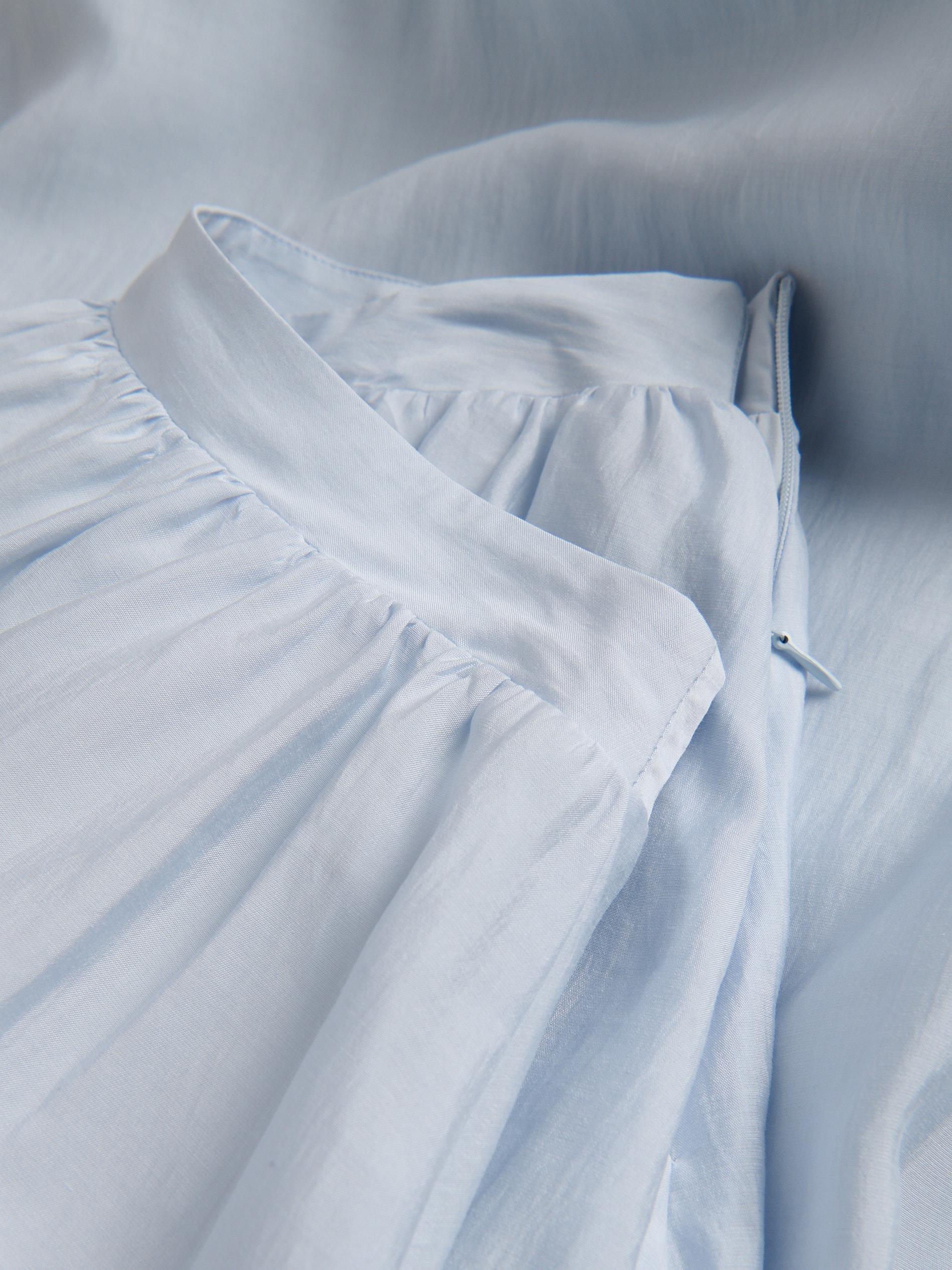 Blue Lyocell Blend Skirt, Blue, large image number 4