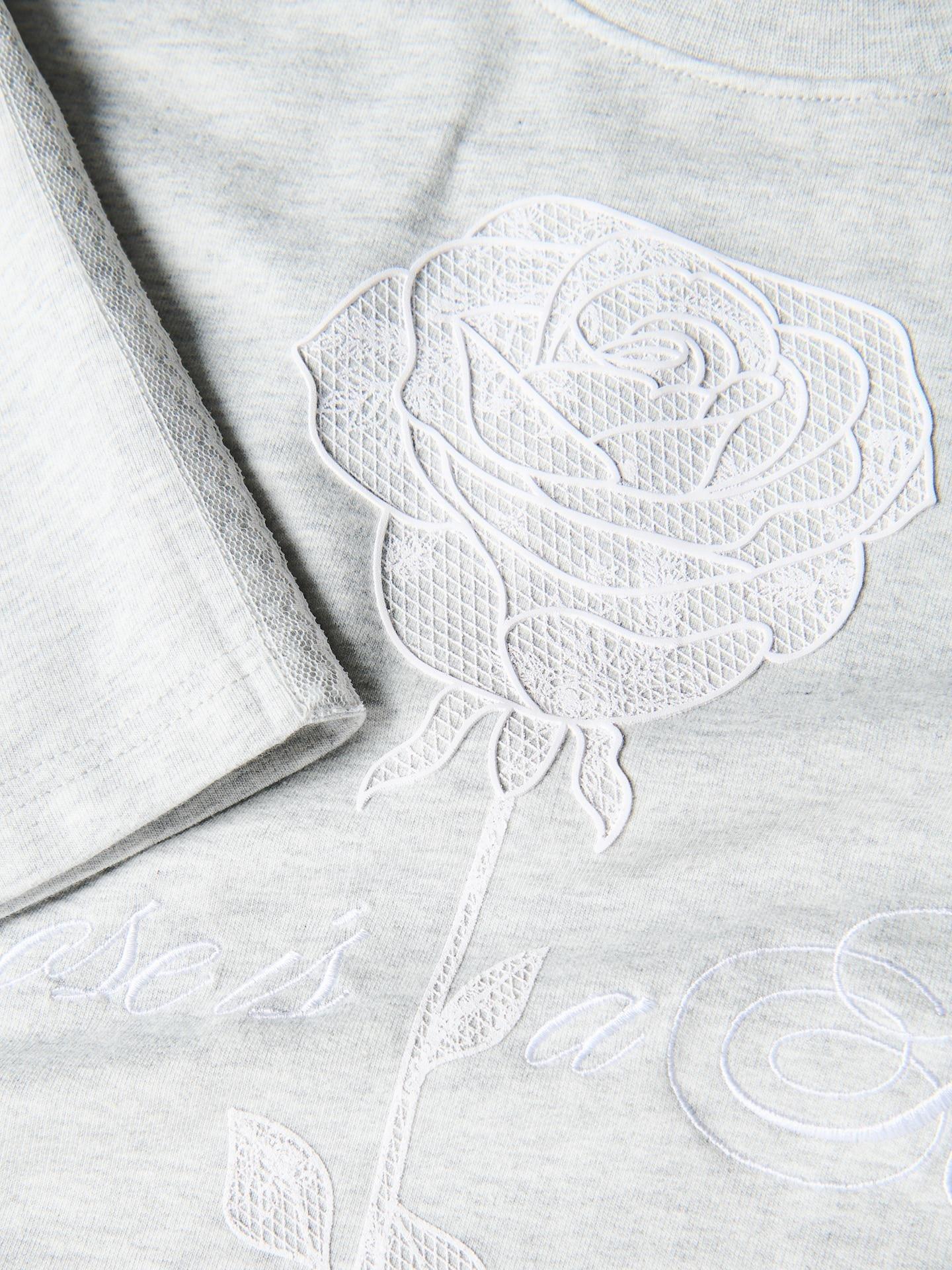 Grey Cropped T-Shirt, Light grey, medium