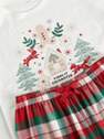 Reserved - Cream Christmas Print Pyjama Set, Women