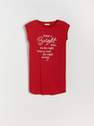 Reserved - Red Nightdress With A Festive Motif