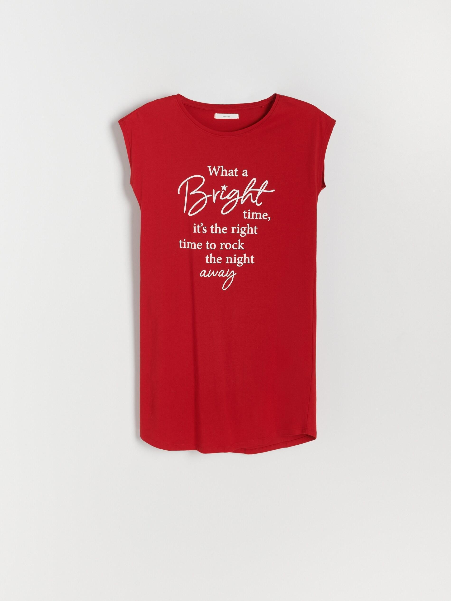 Red Nightdress With A Festive Motif, , large image number 0