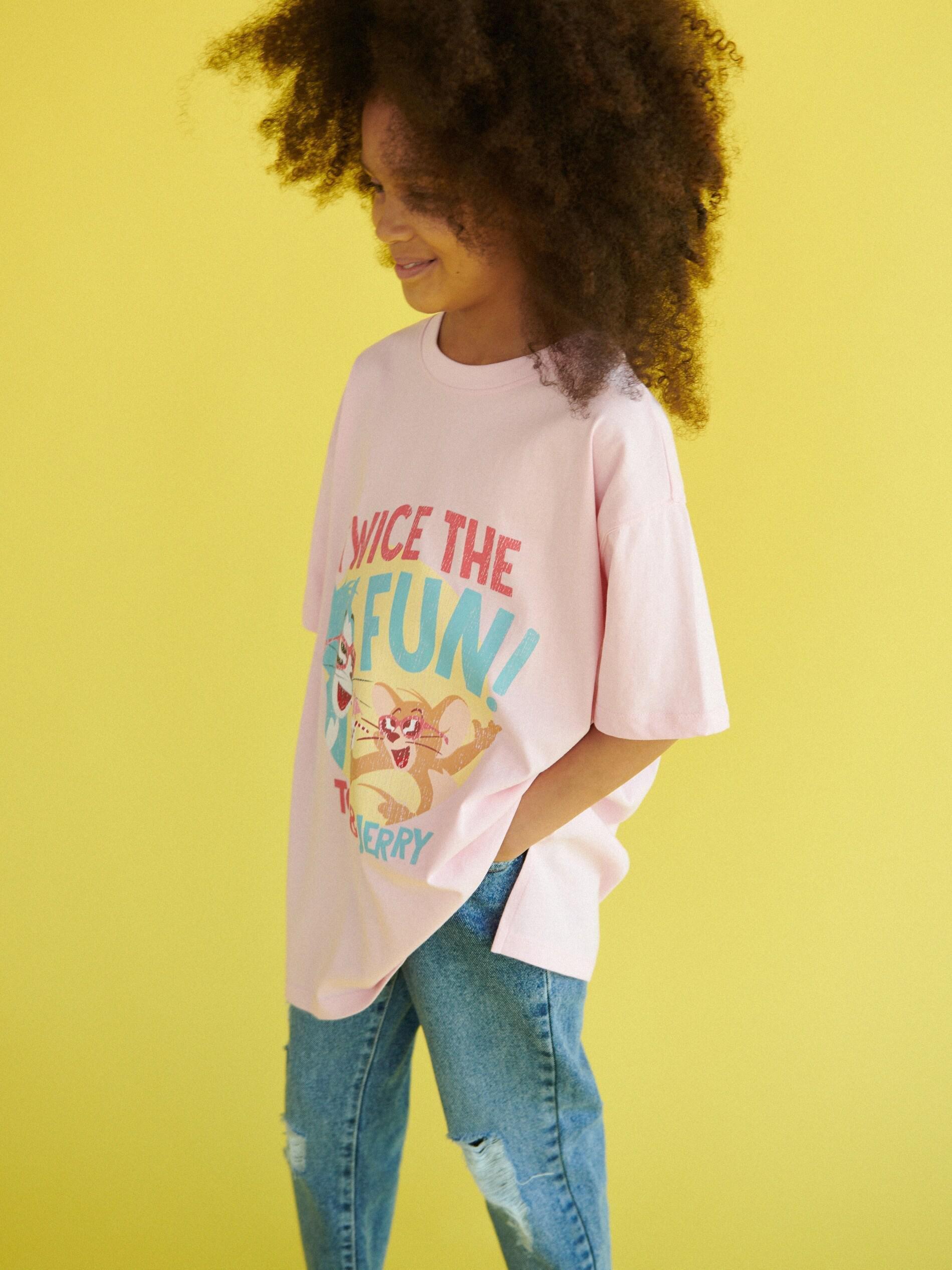 Pink Tom & Jerry T-Shirt, Kids Girl, , large image number 6