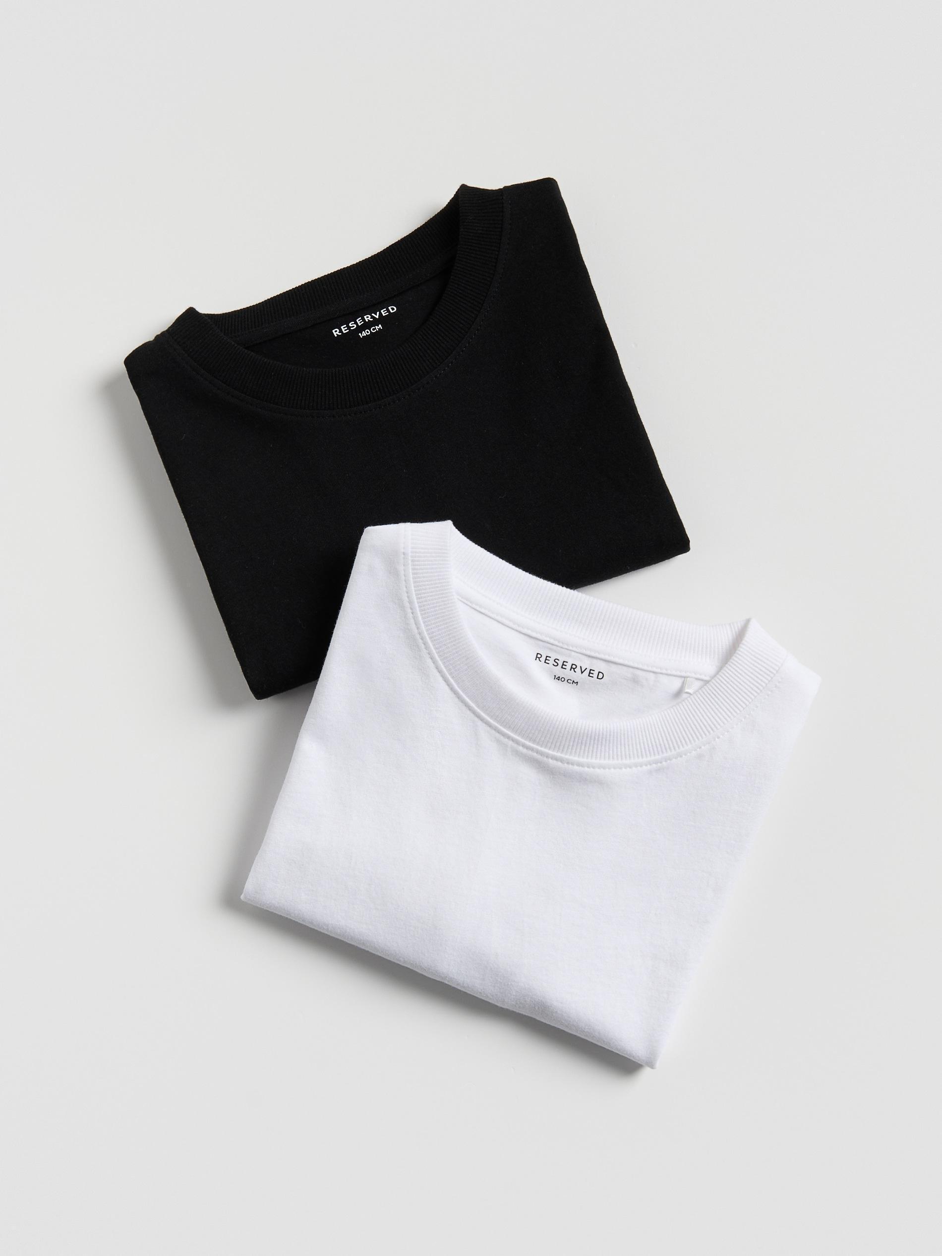 White Basic Cotton T-Shirt 2 Pack, White, medium