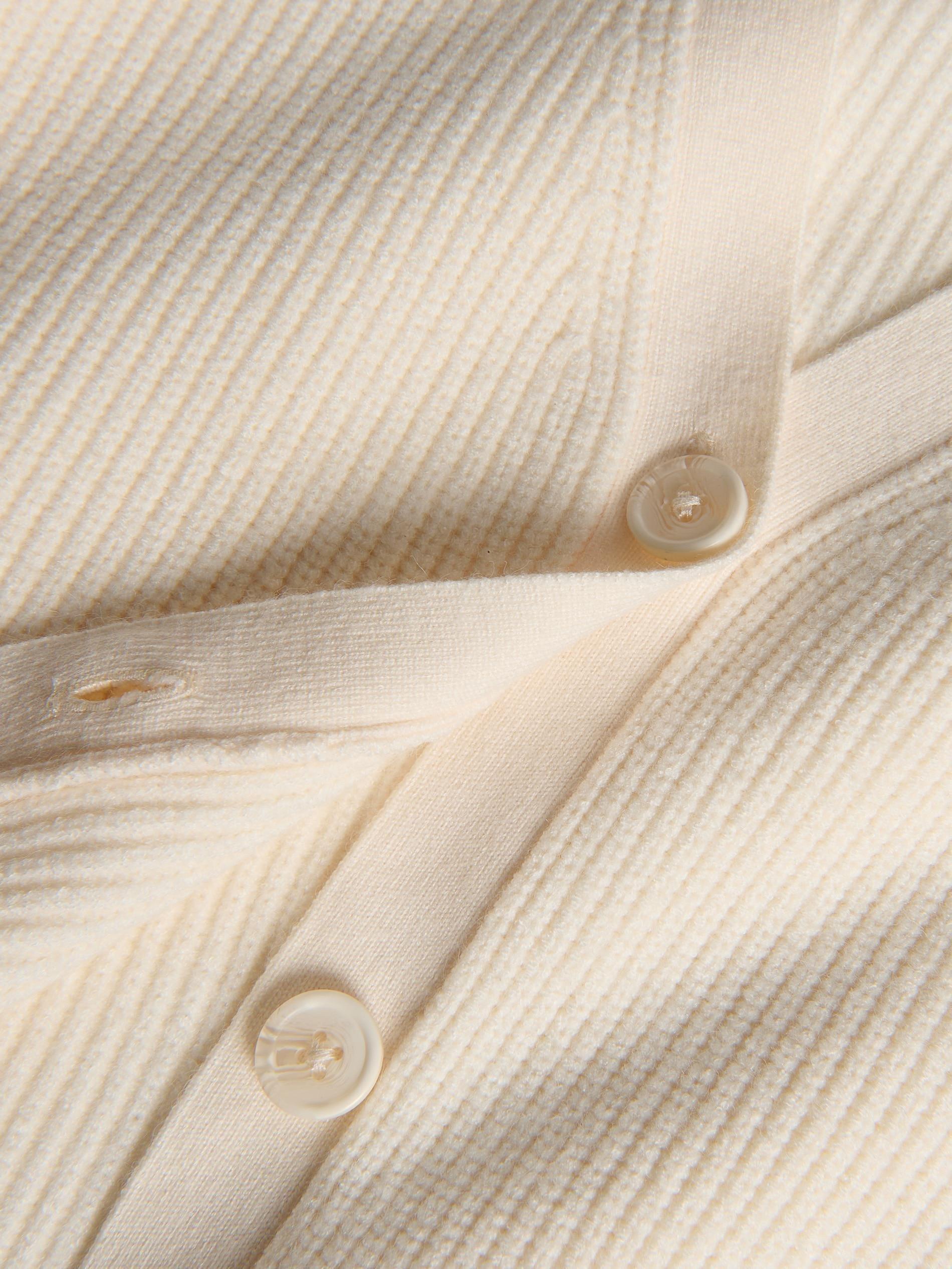 Cream Viscose Blend Cardigan, Ivory, medium