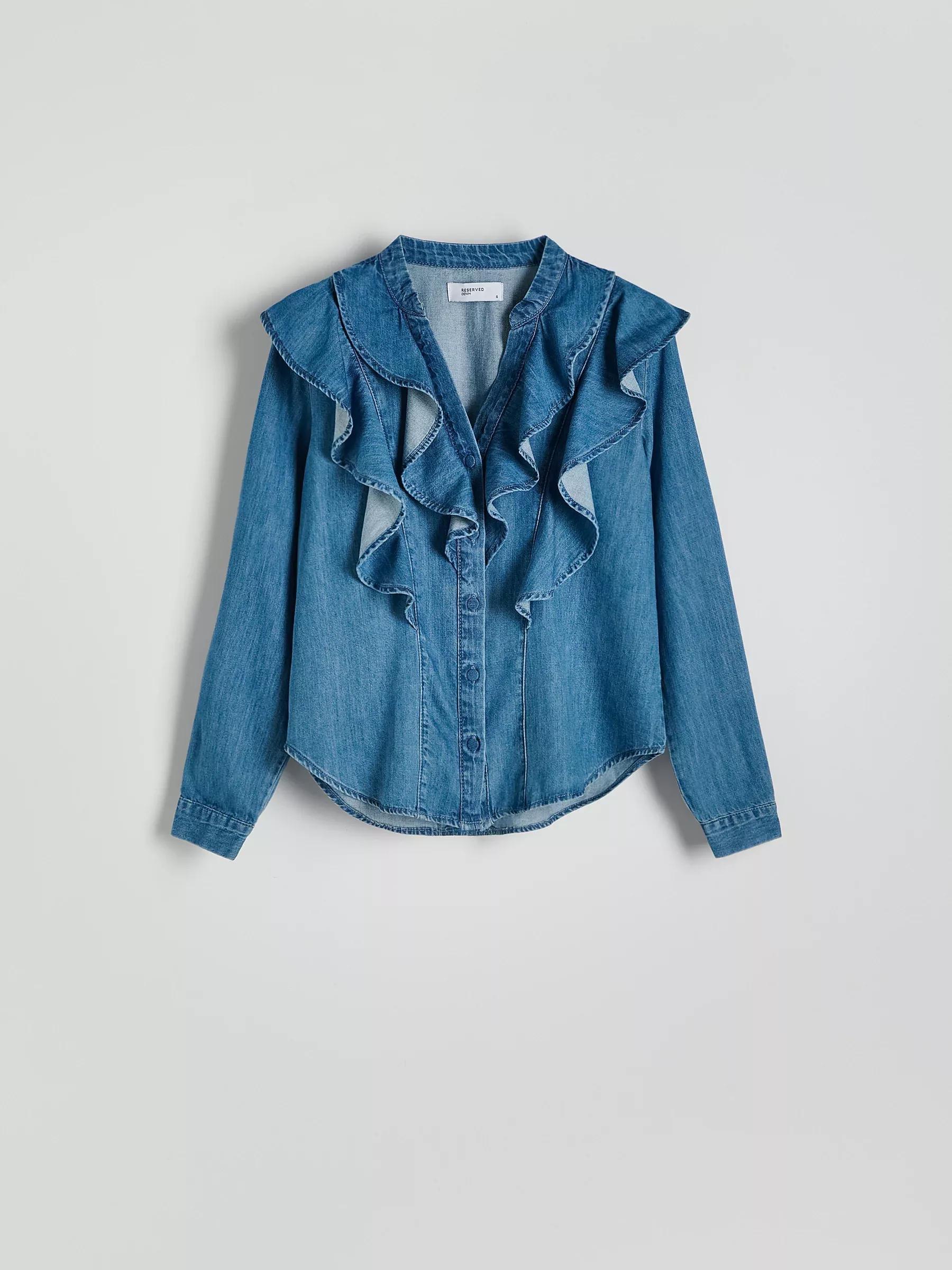 Blue Ruffled Shirt, , large image number 5