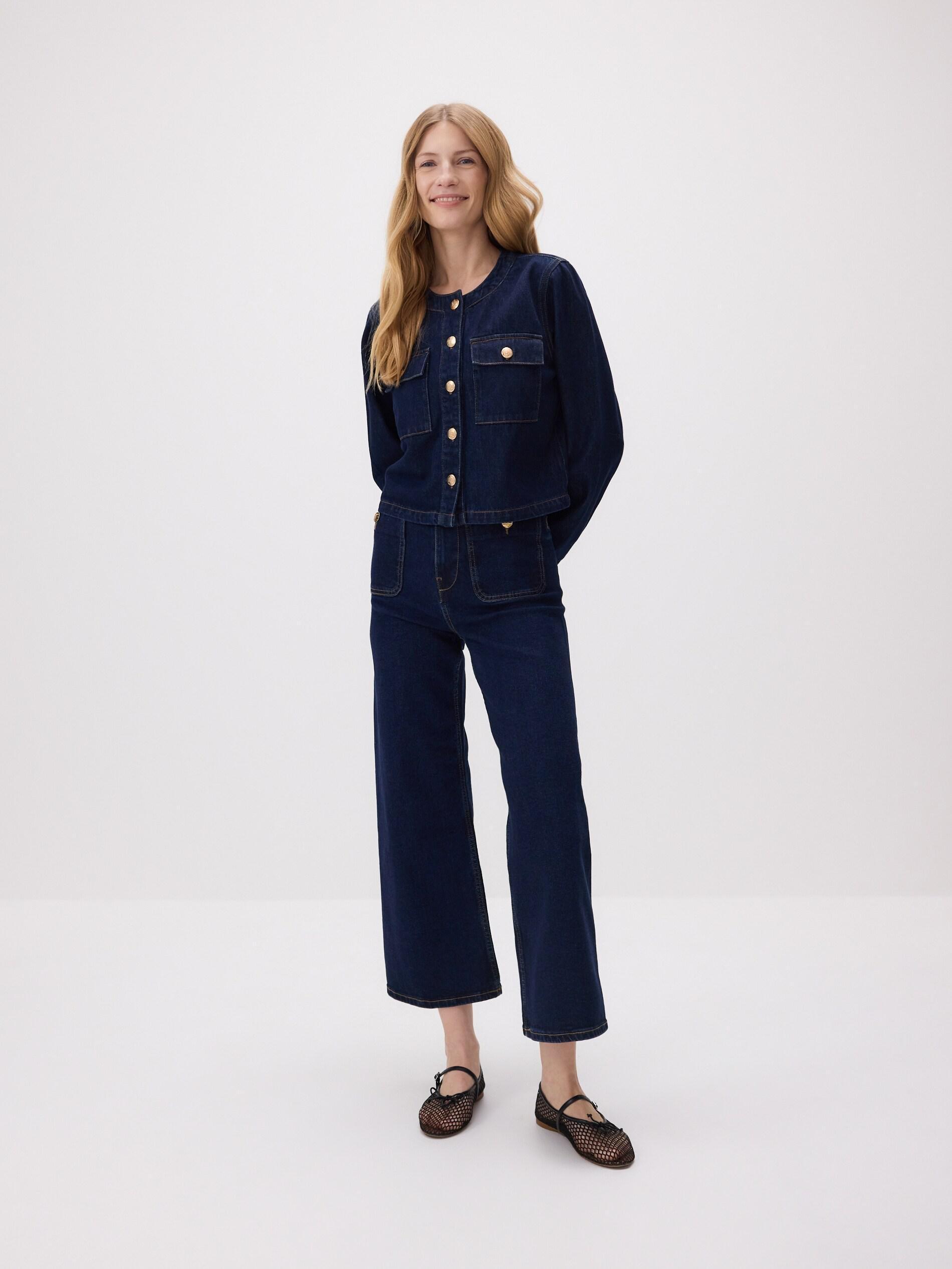 Blue Denim Jacket, Navy, large image number 3