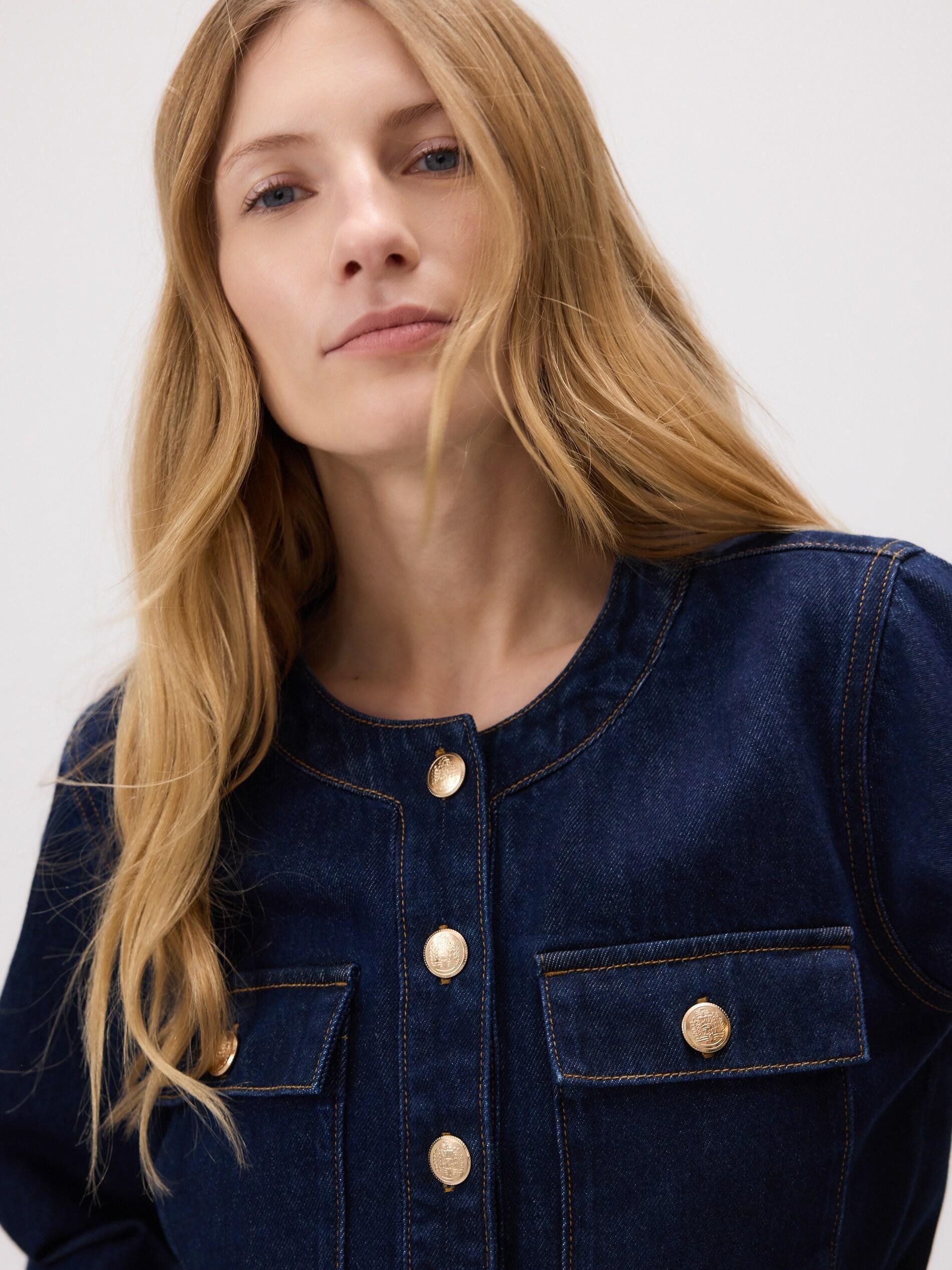 Blue Denim Jacket, Navy, large image number 4
