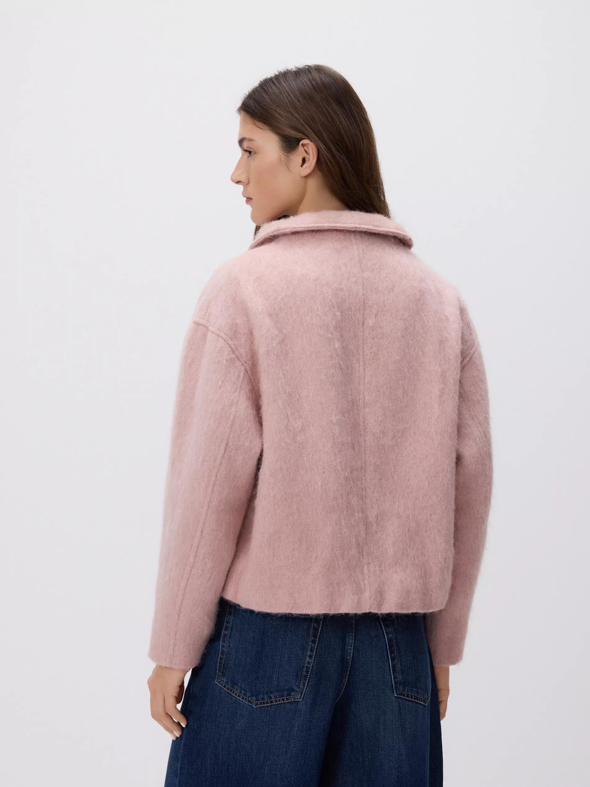 Pink Wool Rich Jacket, Pink, medium
