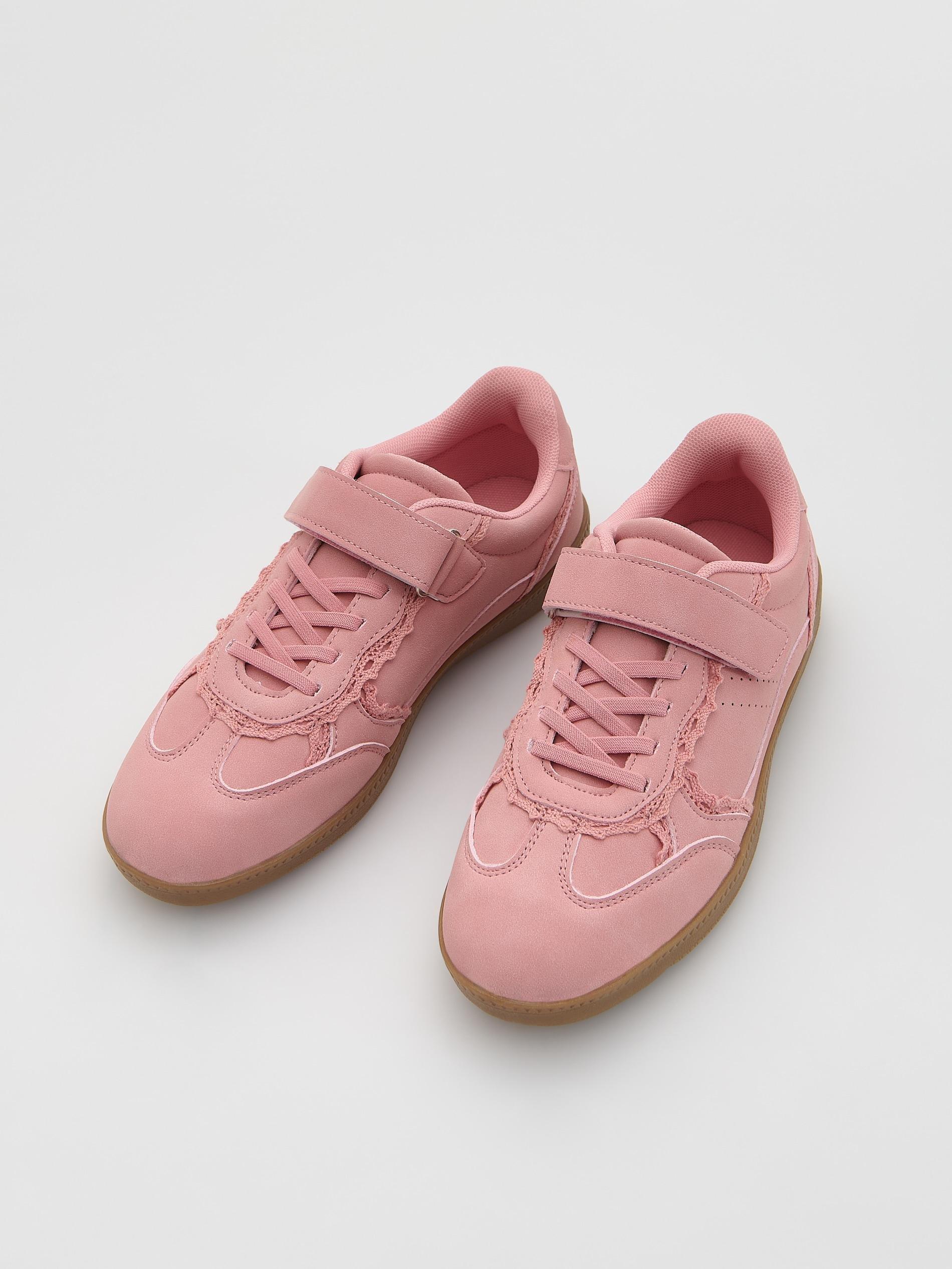 Pink Sneakers With A Rubber Sole, Pink, large image number 1
