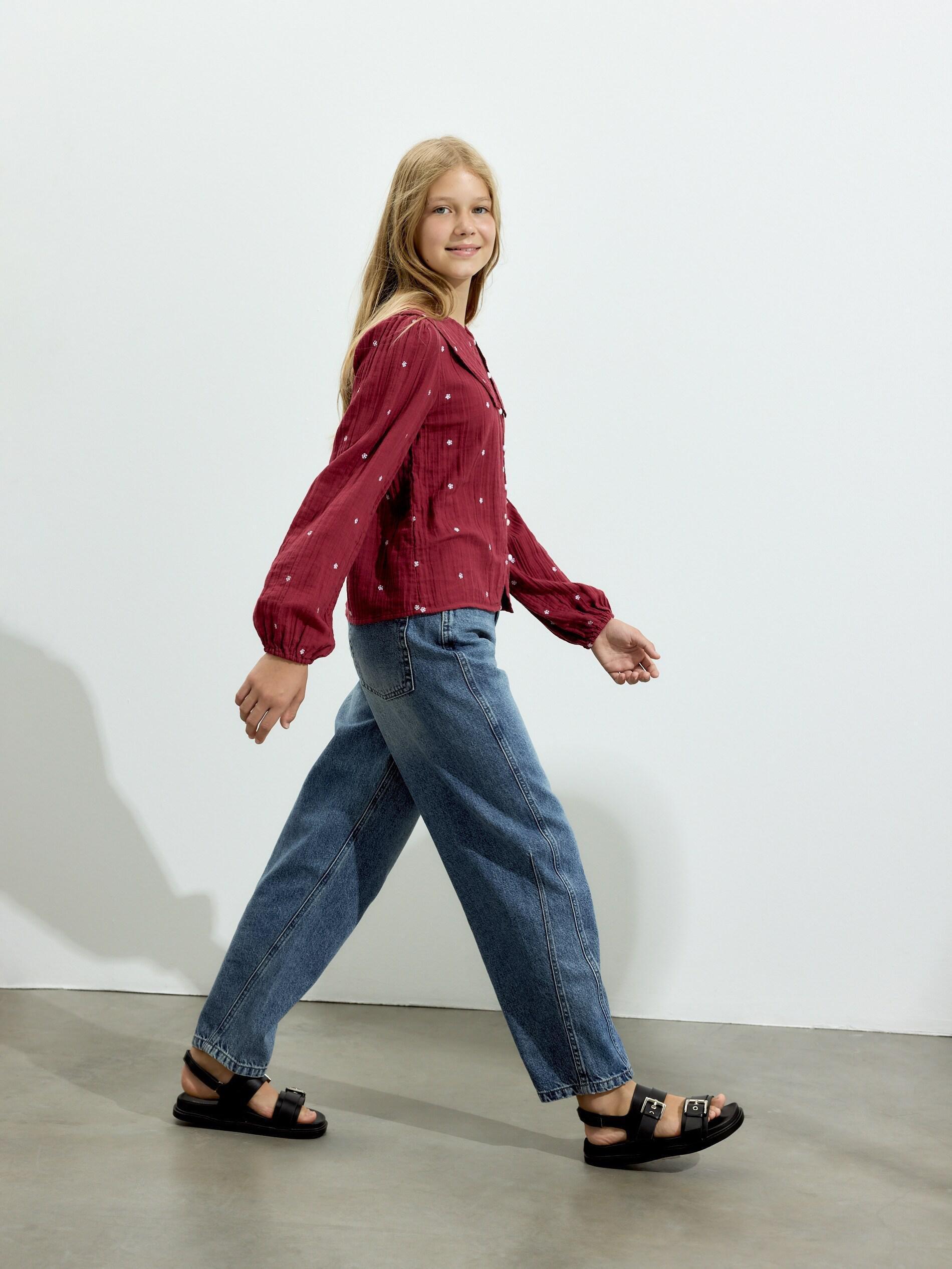 Navy Balloon Fit Jeans, Navy, large image number 5