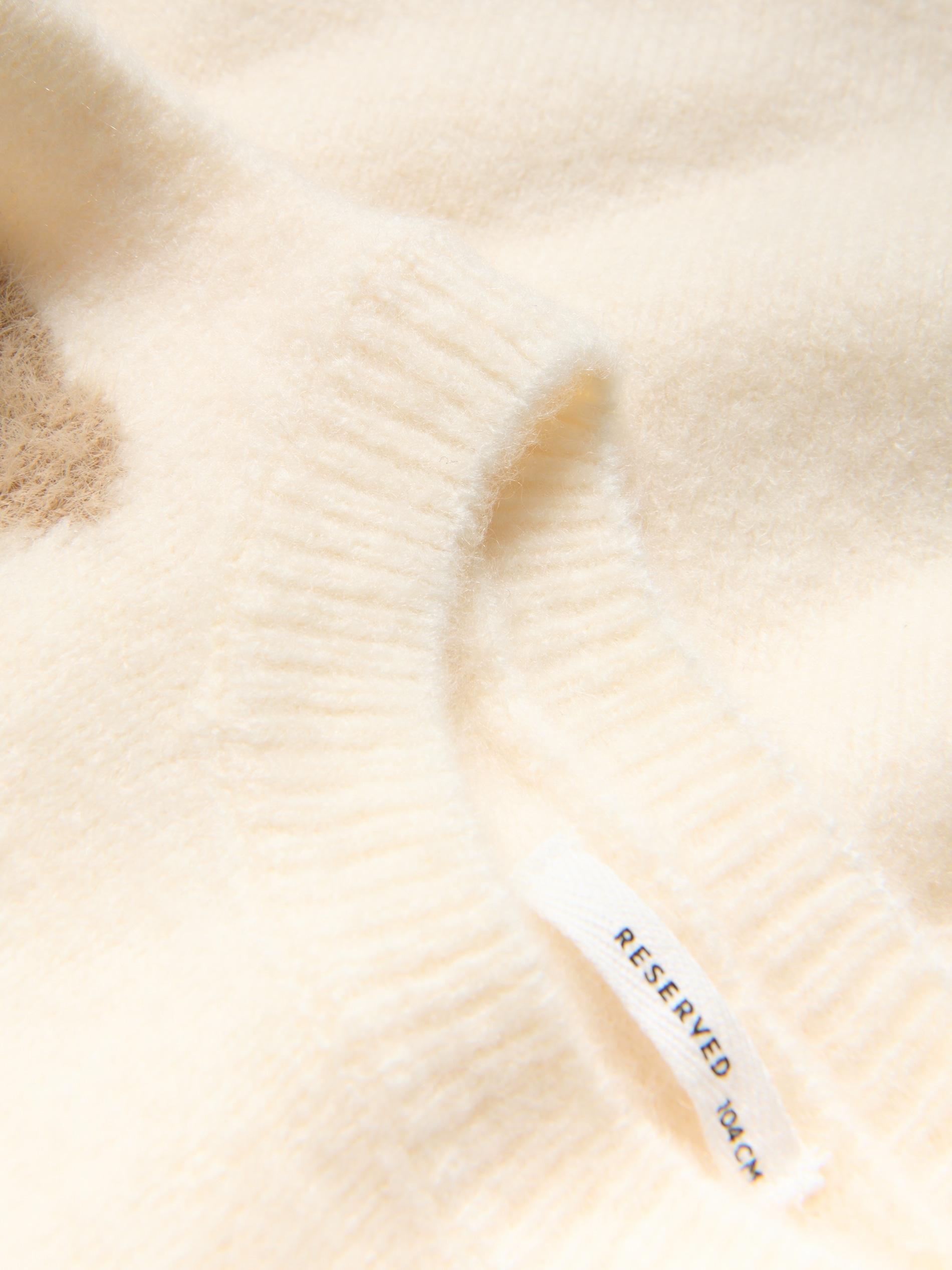 Cream Jumper With Bear Motif, Ivory, large image number 3