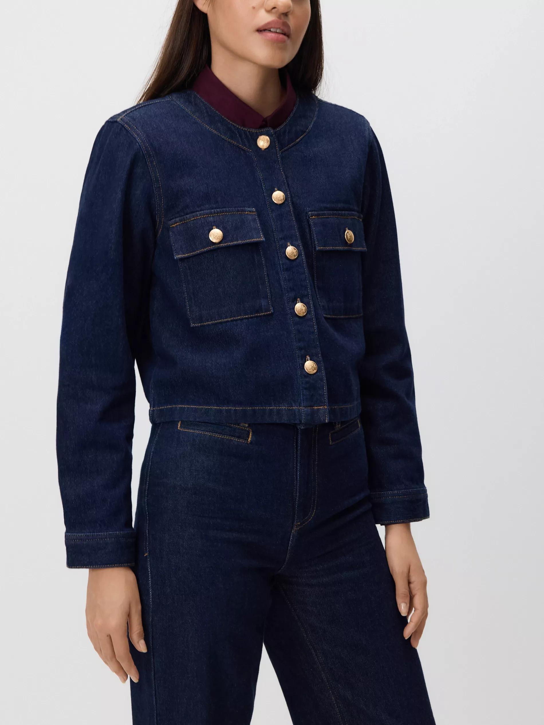 Navy Jacket With Decorative Buttons, Navy, medium