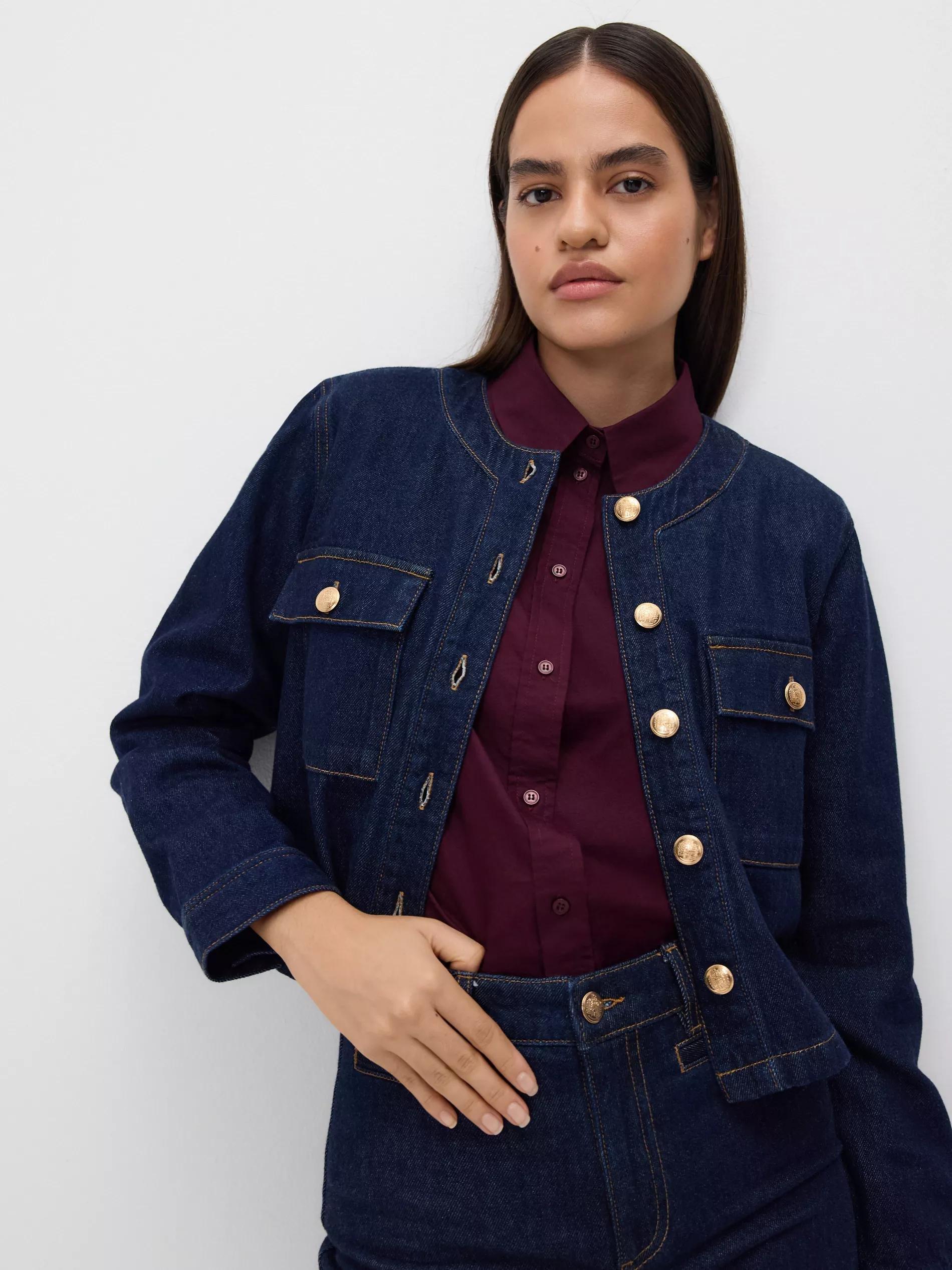 Navy Jacket With Decorative Buttons, Navy, large image number 2