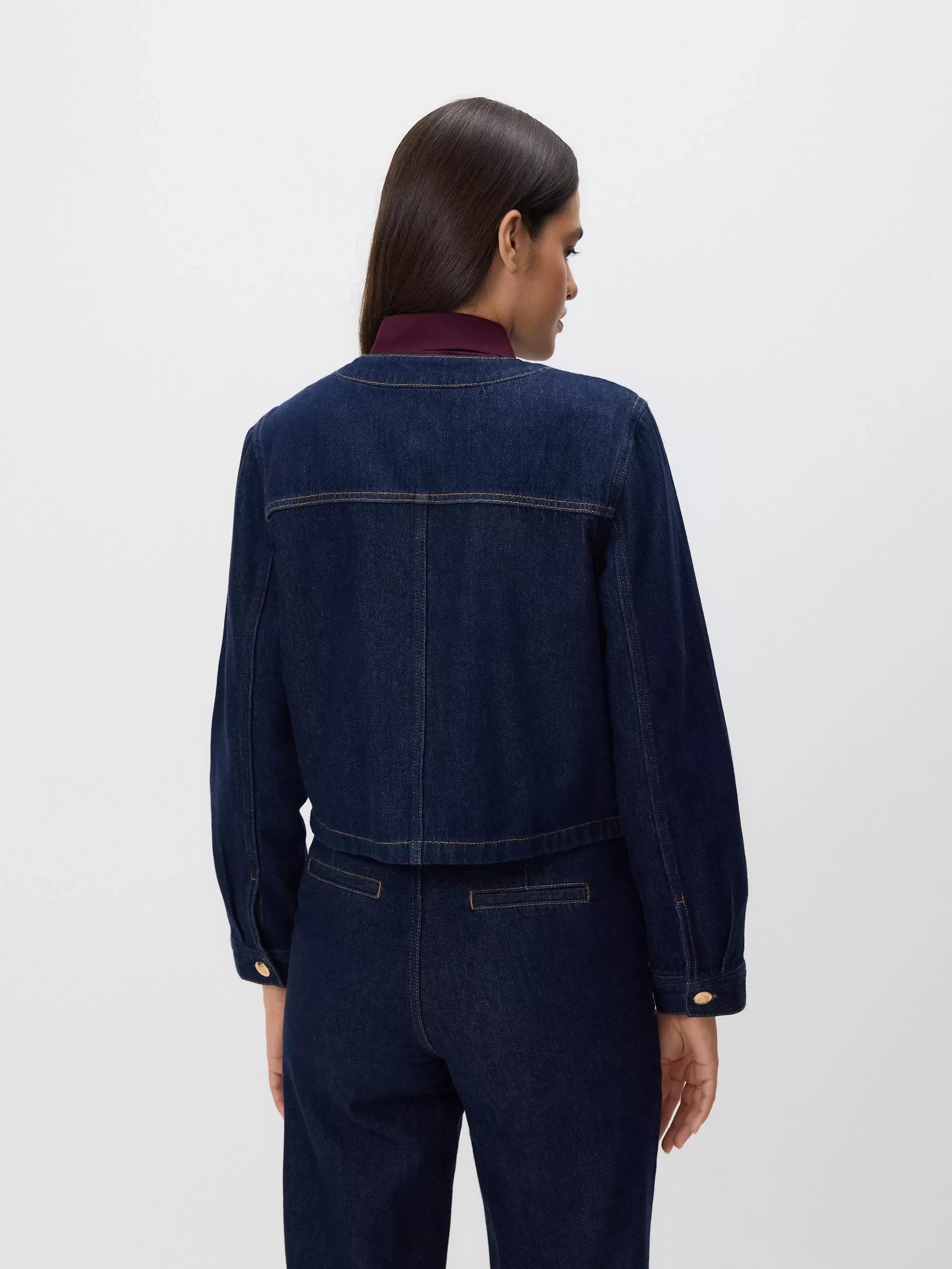 Navy Jacket With Decorative Buttons, Navy, large image number 3