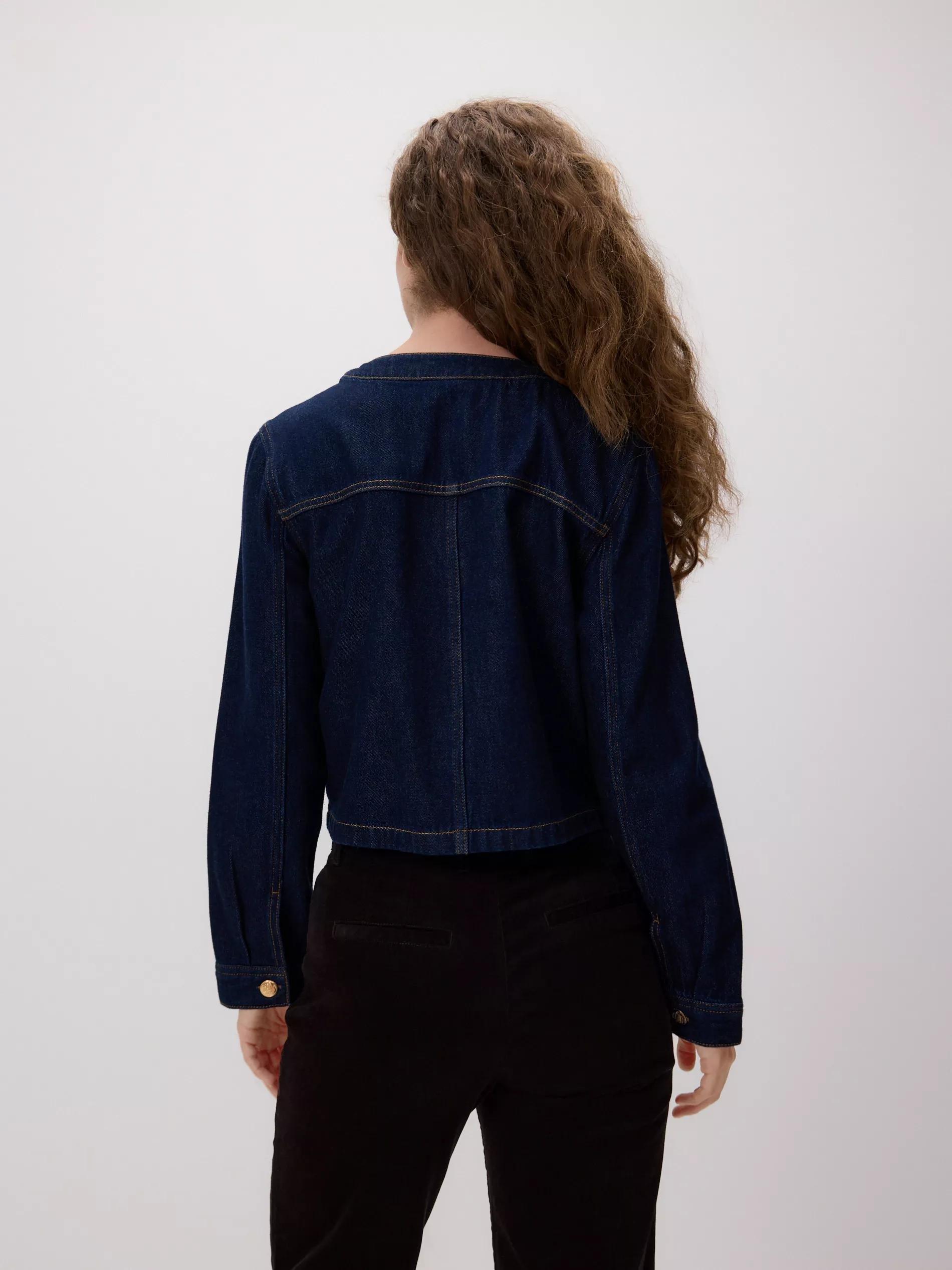 Navy Jacket With Decorative Buttons, Navy, large image number 3