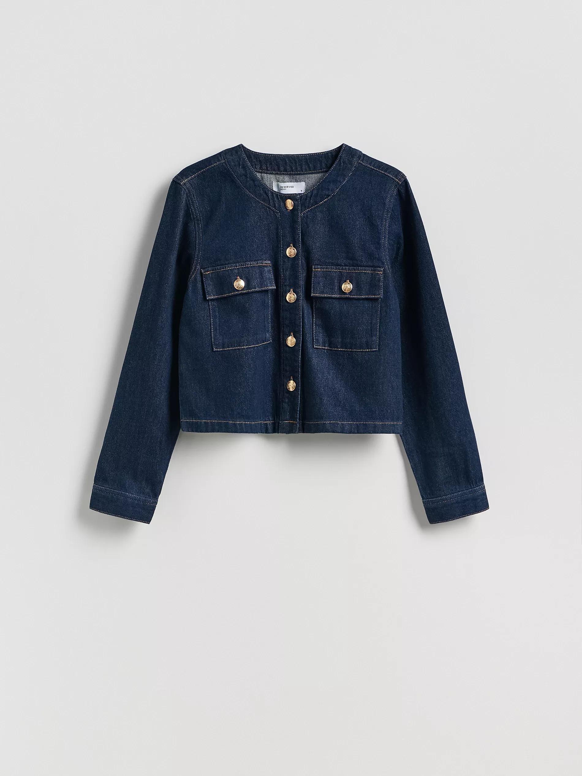 Navy Jacket With Decorative Buttons, Navy, large image number 4