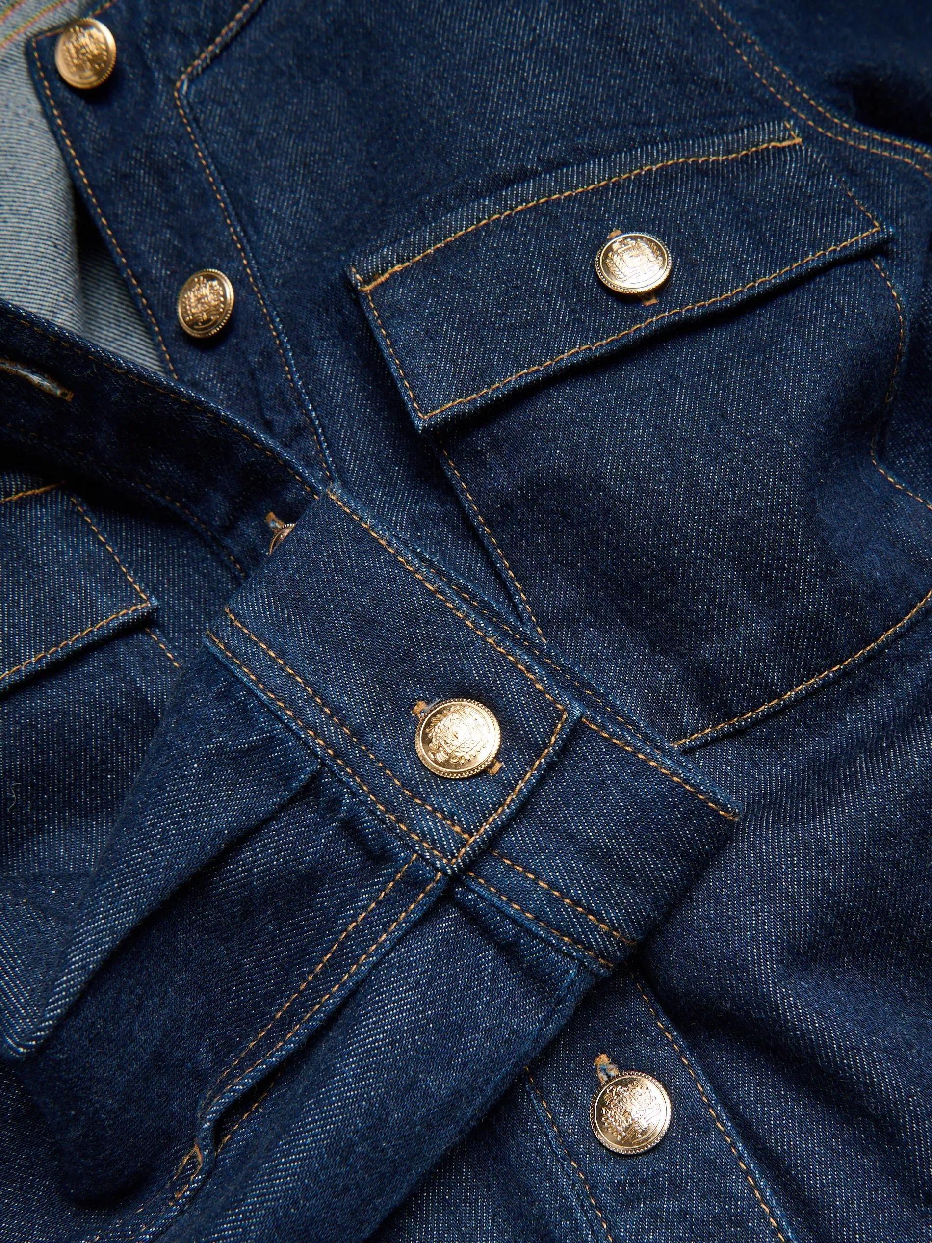 Navy Jacket With Decorative Buttons, Navy, large image number 5