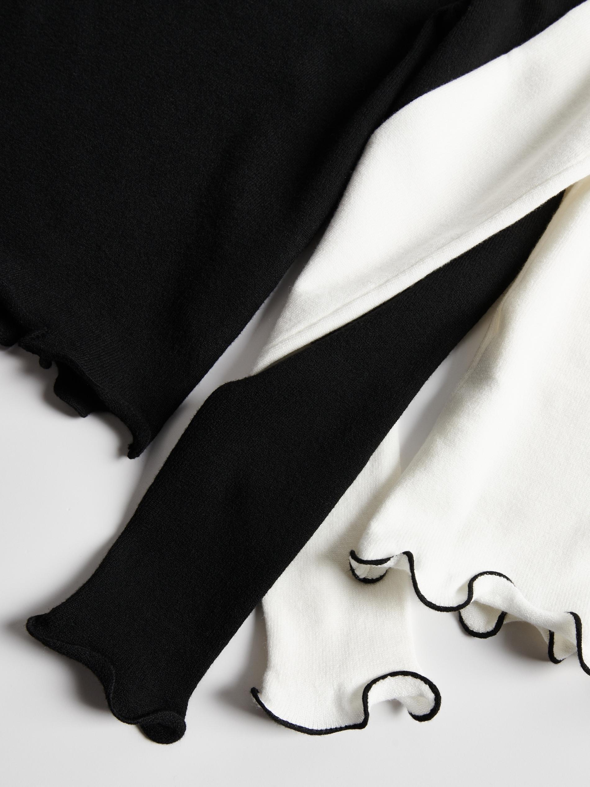 Black Viscose Blend Jumper, Black, large image number 4