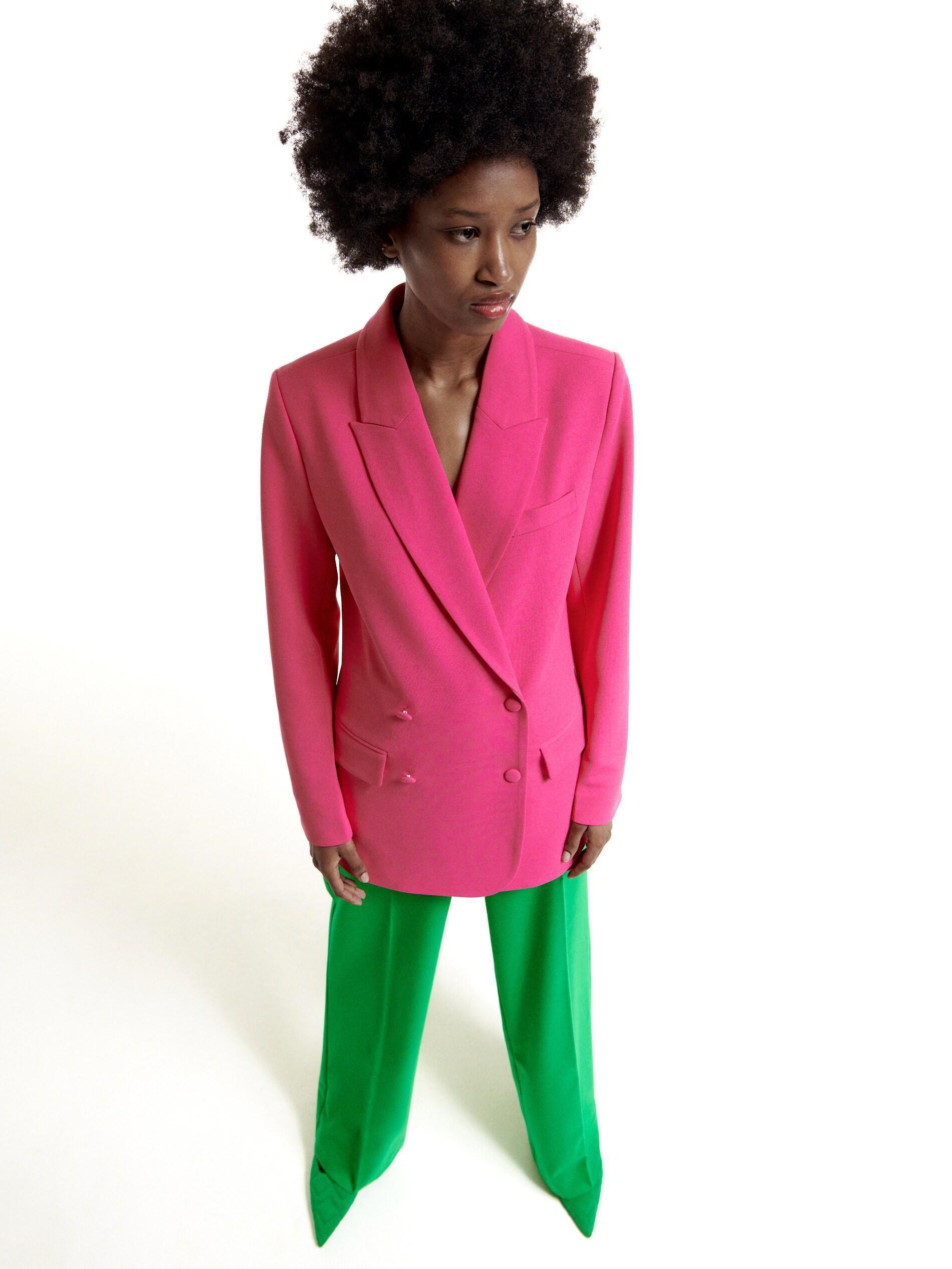 Reserved Hot Pink Oversized Blazer Azadea Kuwait