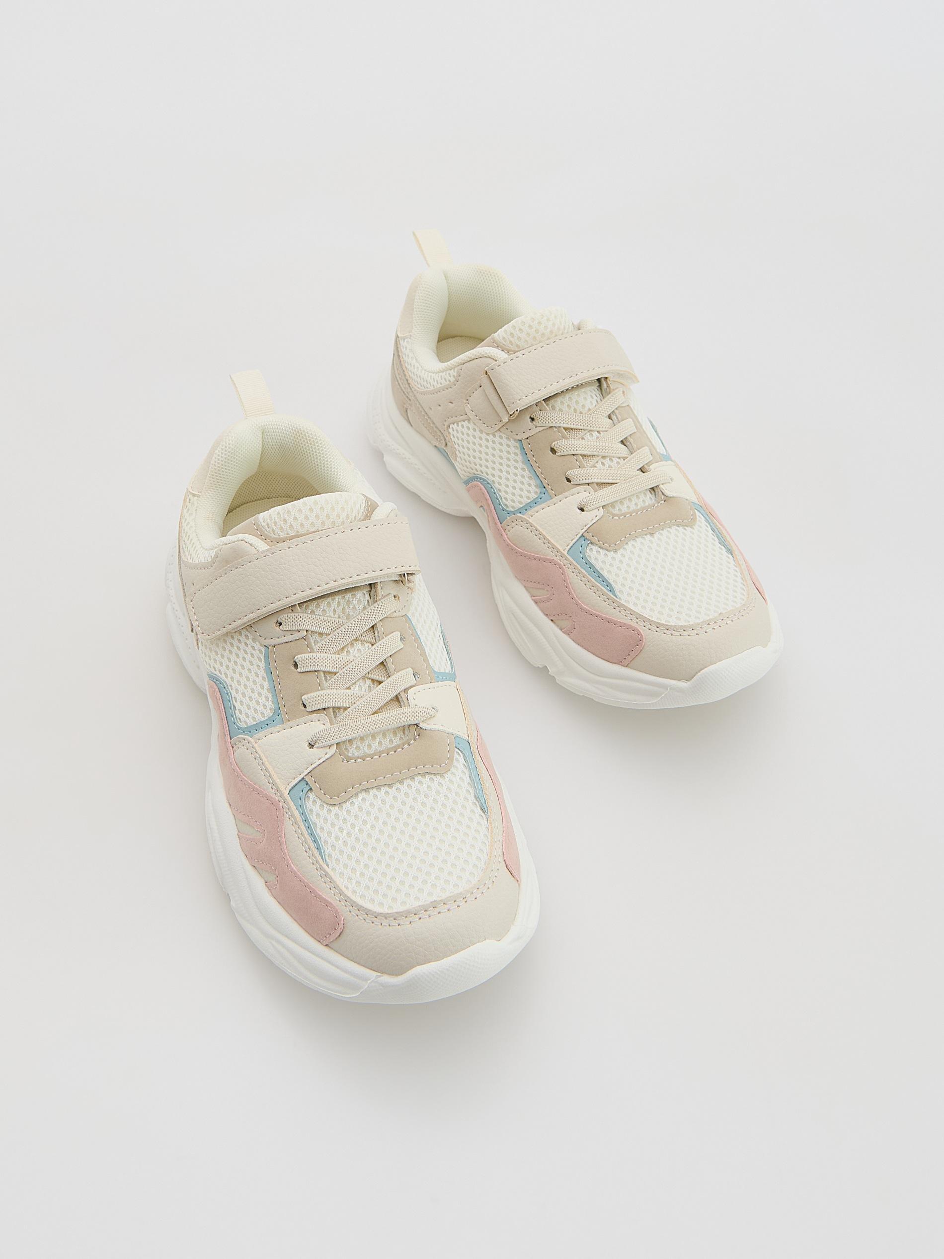 Beige Sports Shoes, Ivory, large image number 1