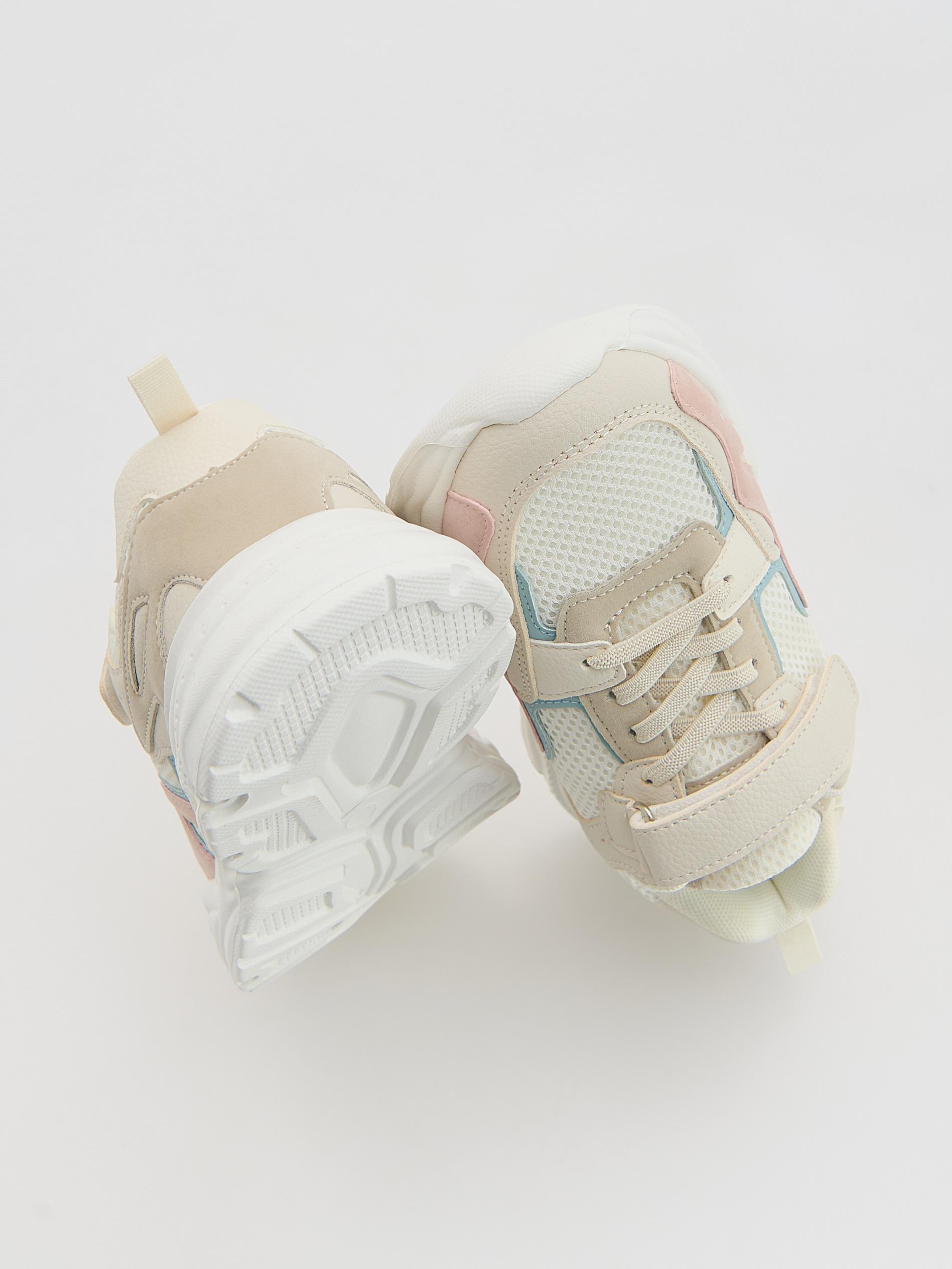 Beige Sports Shoes, Ivory, large image number 2