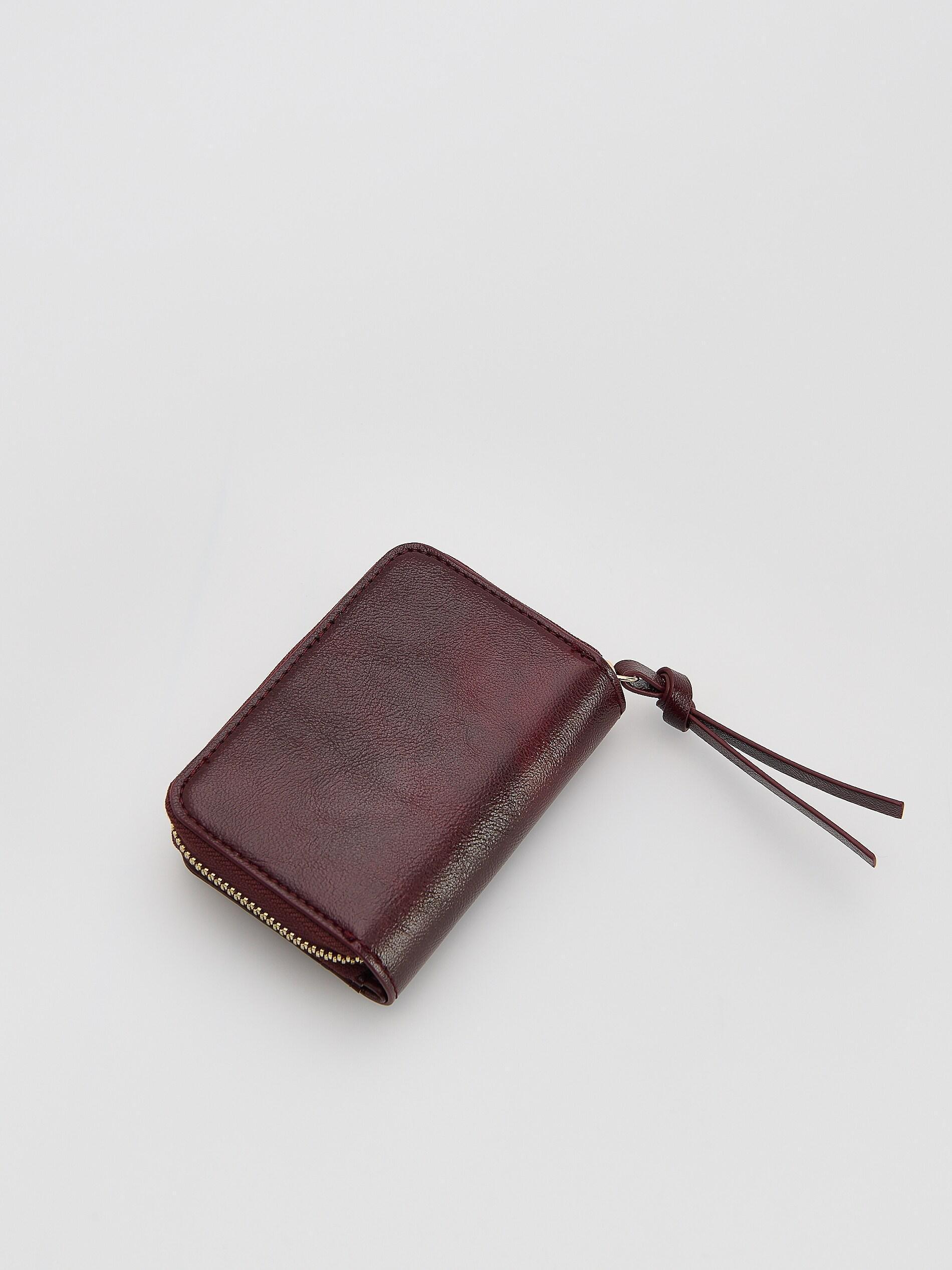 Small faux leather wallet, Brown, large image number 1