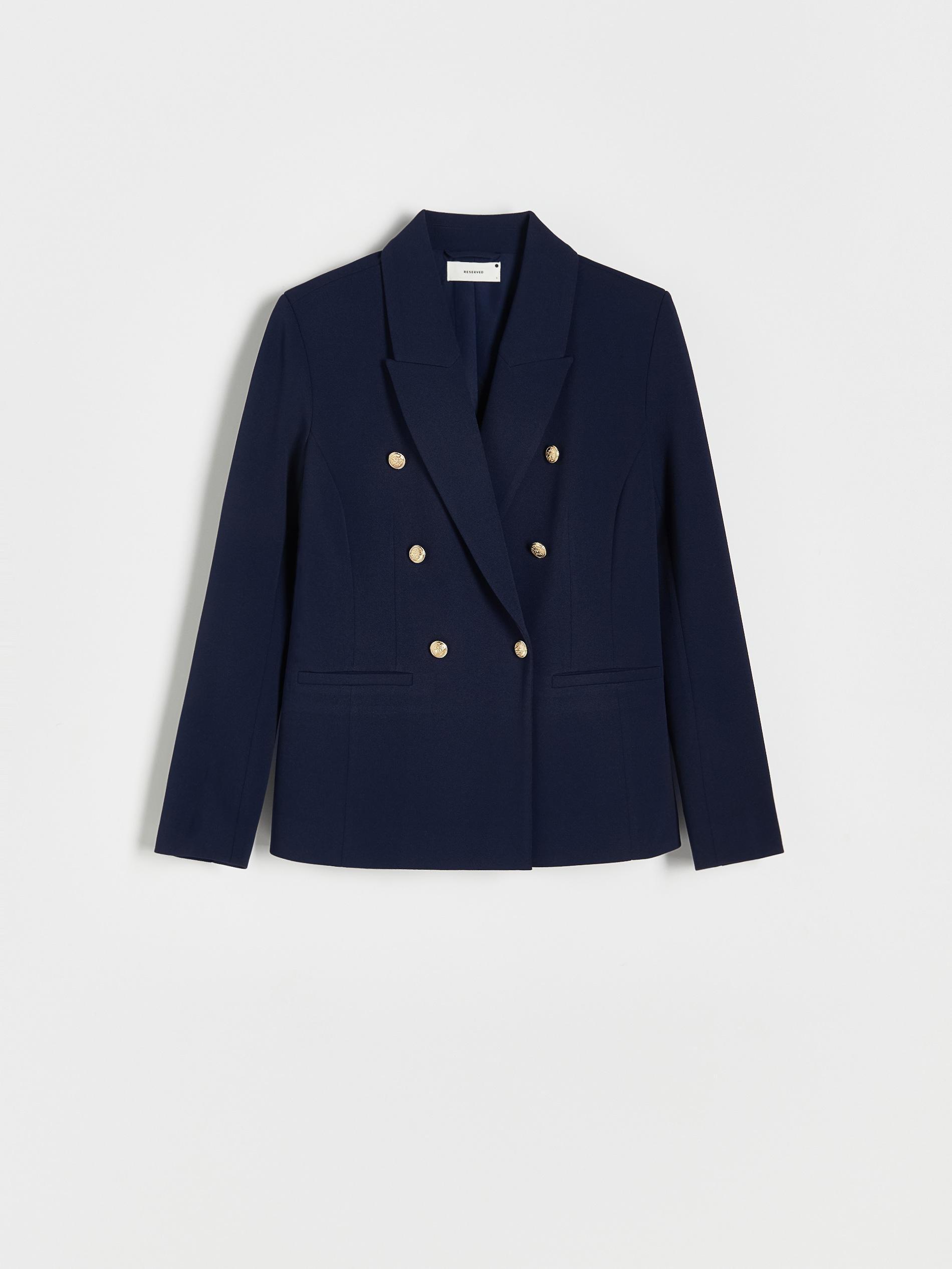 Navy Double breasted suit jacket, , large image number 2