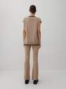 Reserved - Beige Trousers In Ribbed Knit, Women