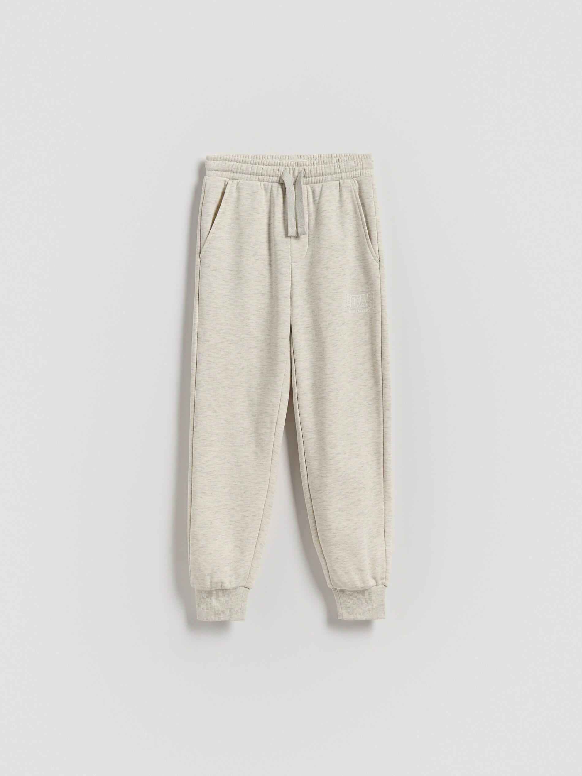 Beige Cotton Joggers, Beige, large image number 0