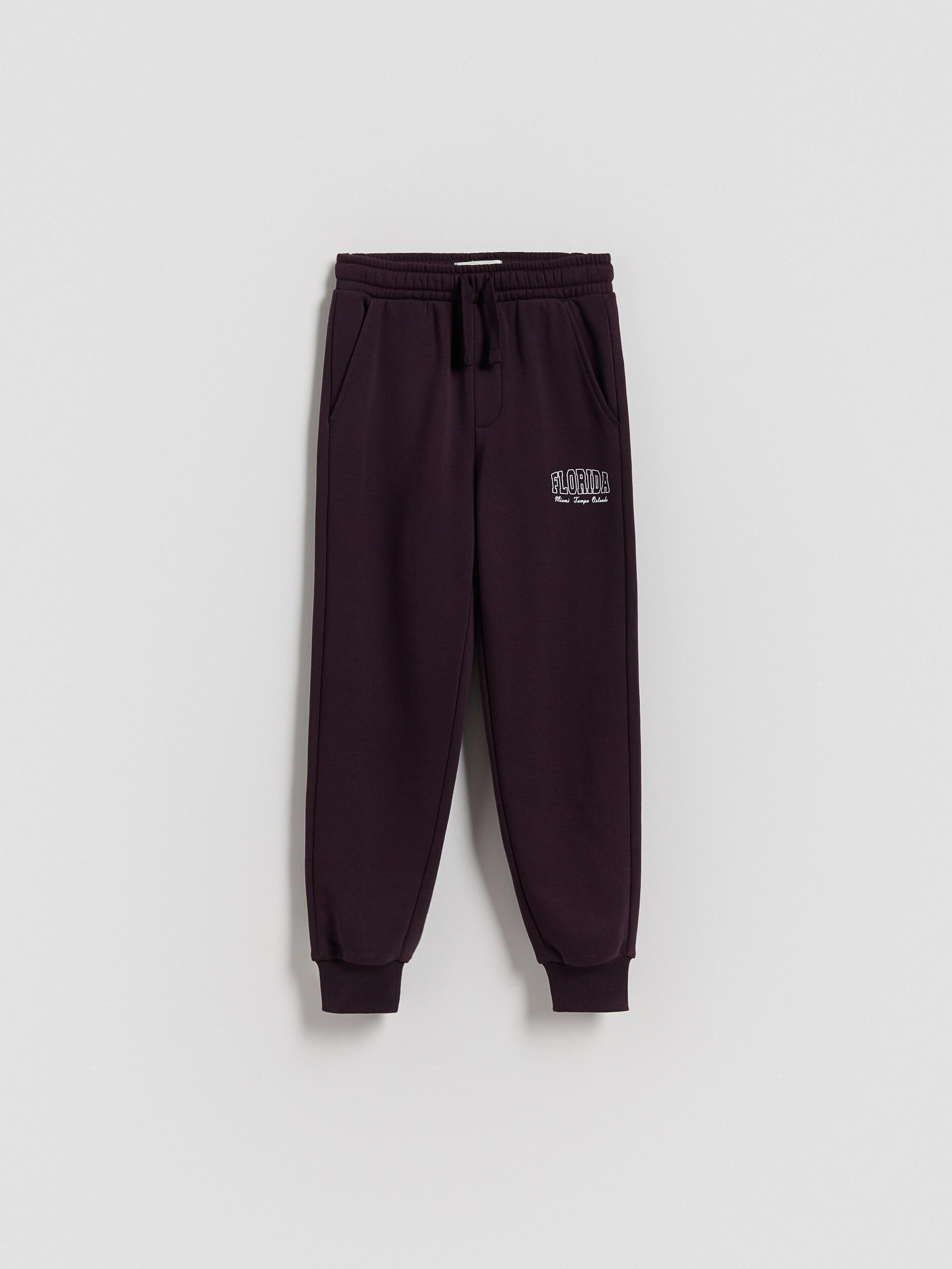 Grape Cotton Joggers, Purple, large image number 0