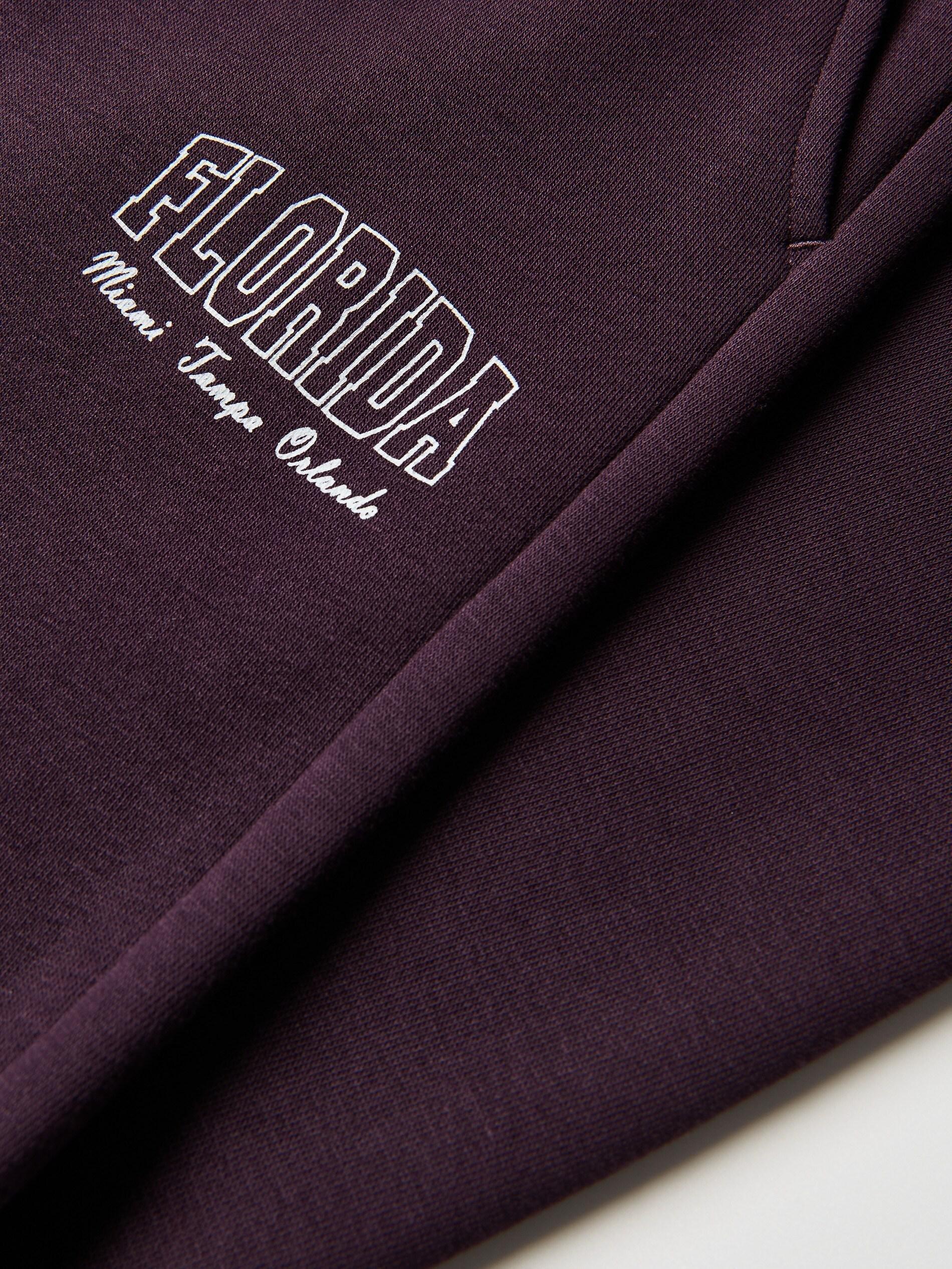 Grape Cotton Joggers, Purple, large image number 1