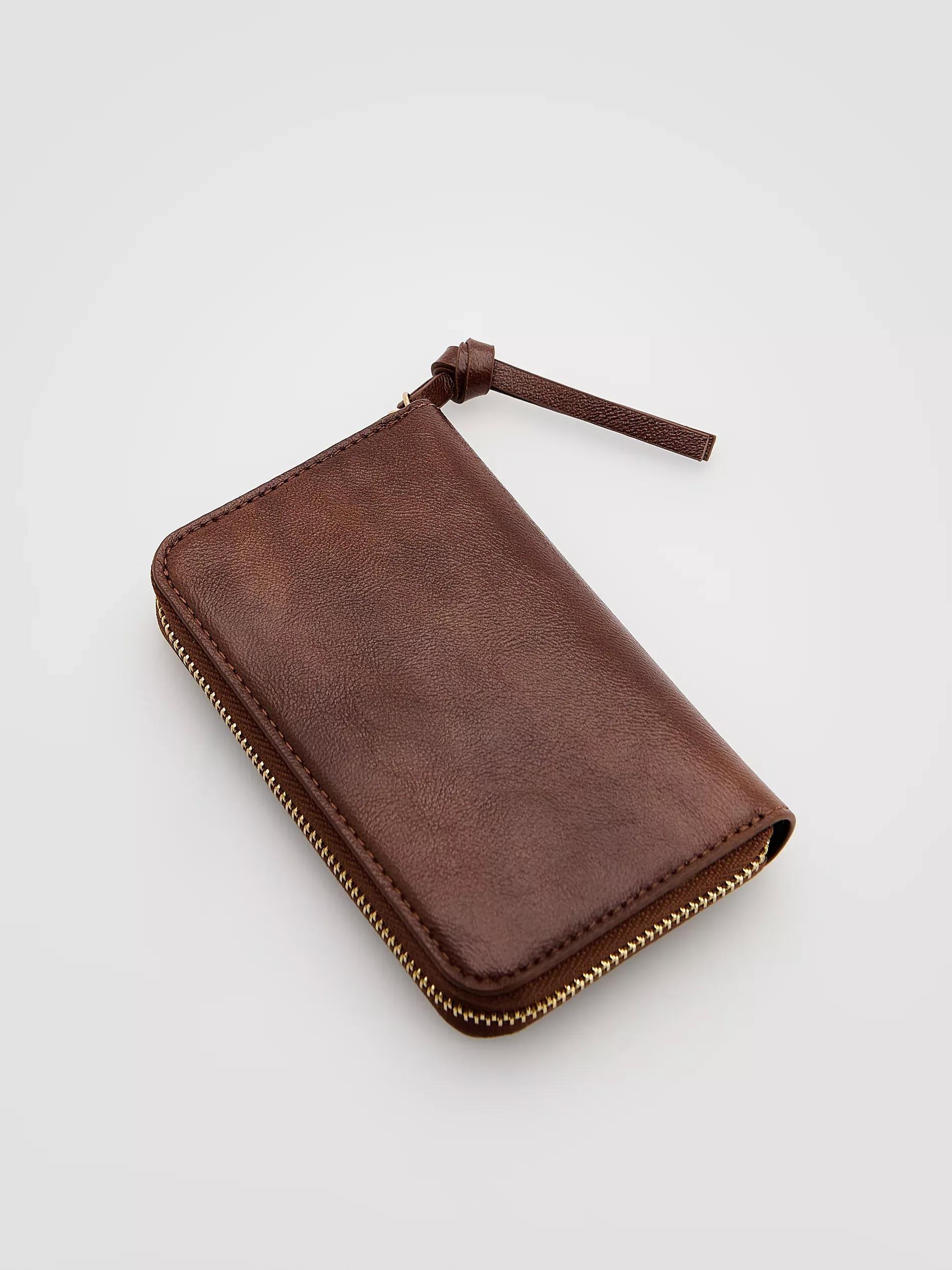 MAHOGANY Leather imitation wallet, Burgundy, large image number 2