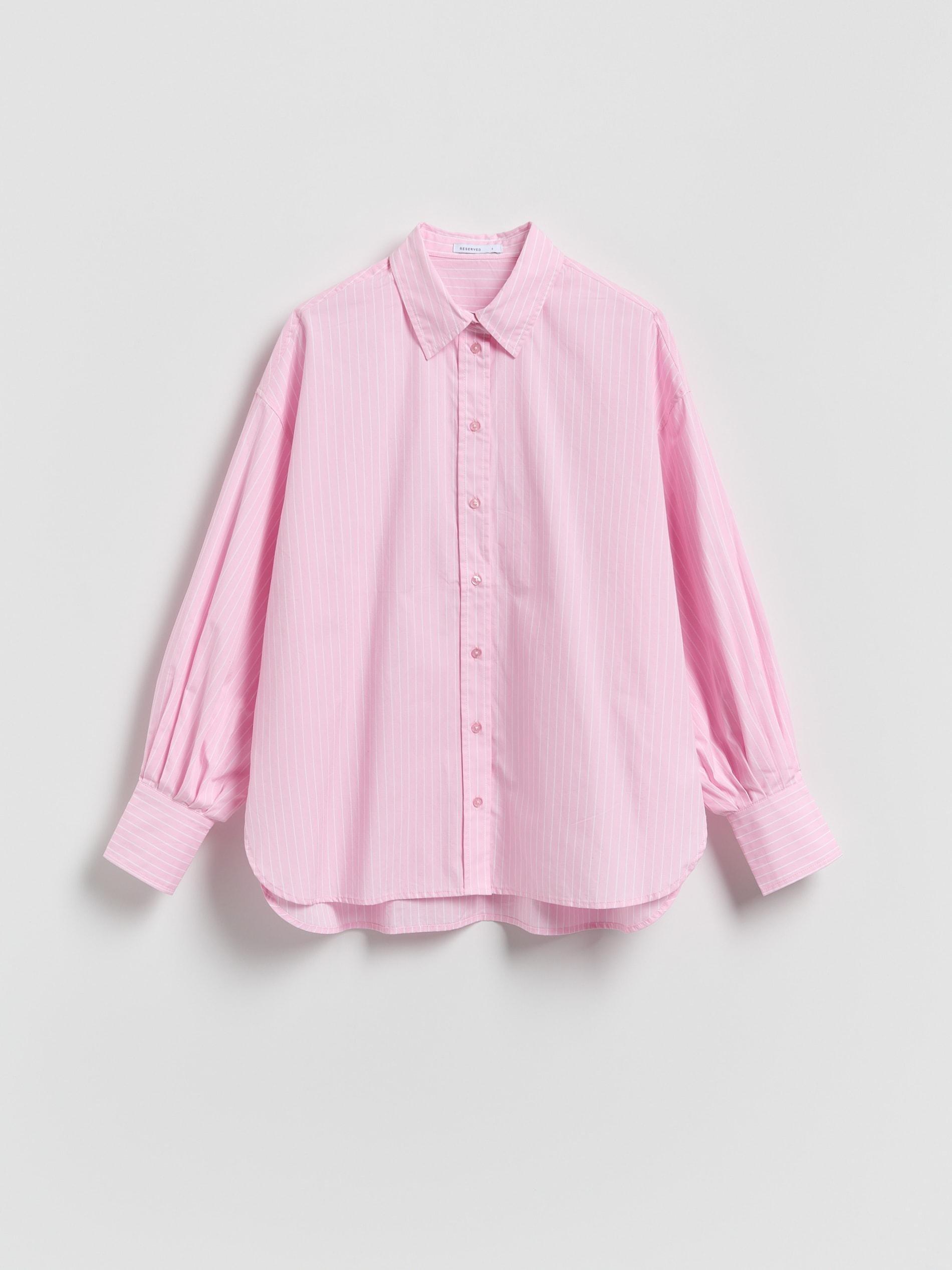 Pink Stripe Cotton Shirt, Pink, large image number 4