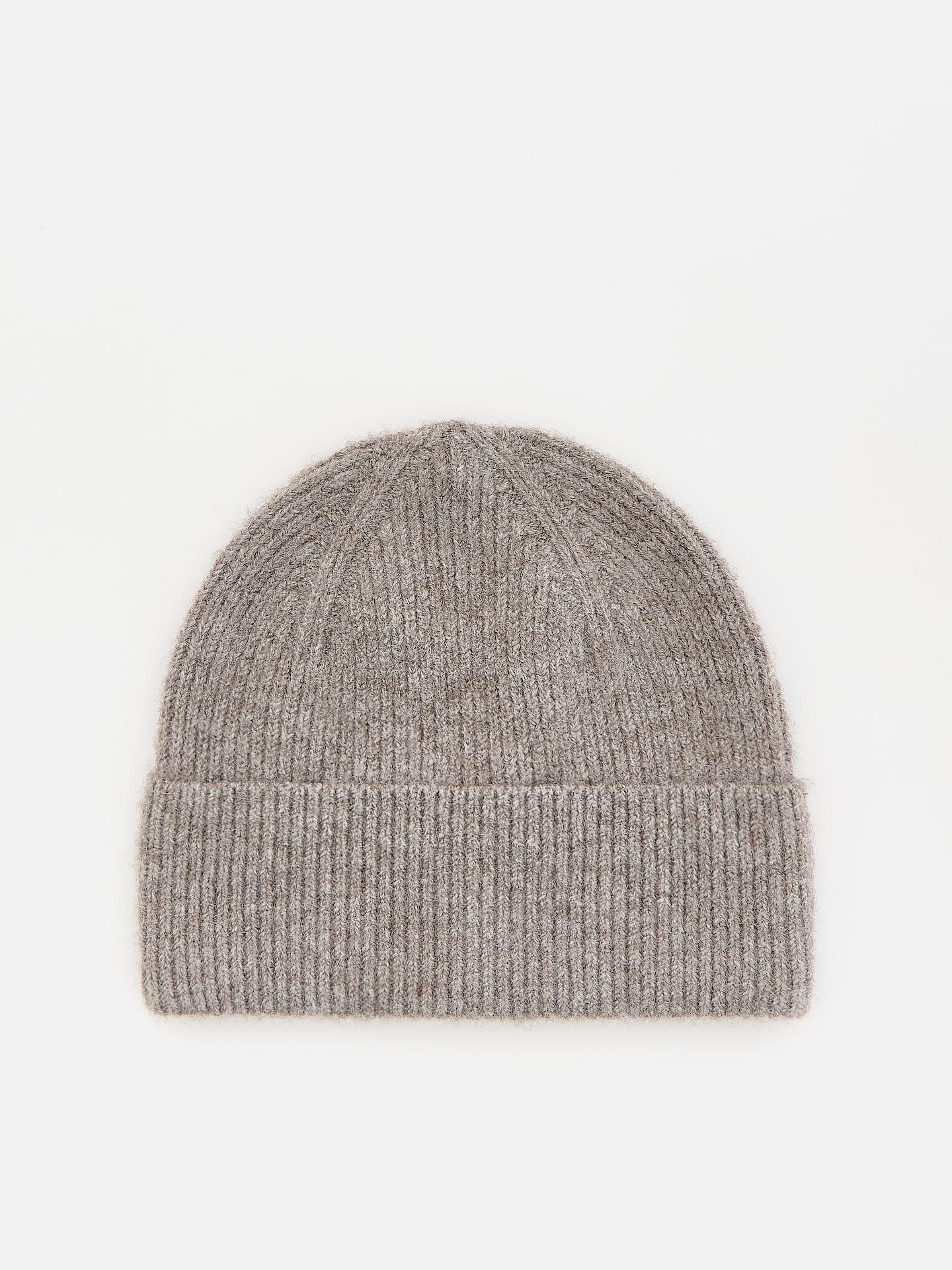 Brown Beanie, Grey, medium