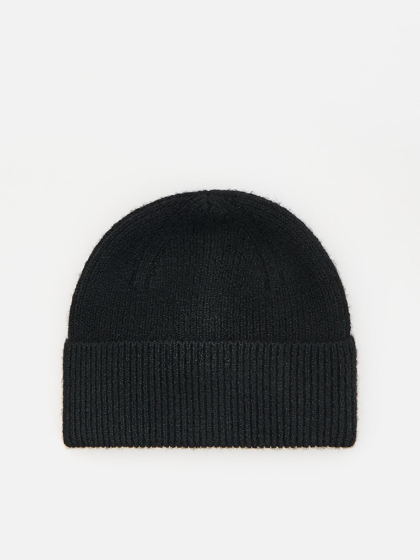 Black Beanie, Black, medium