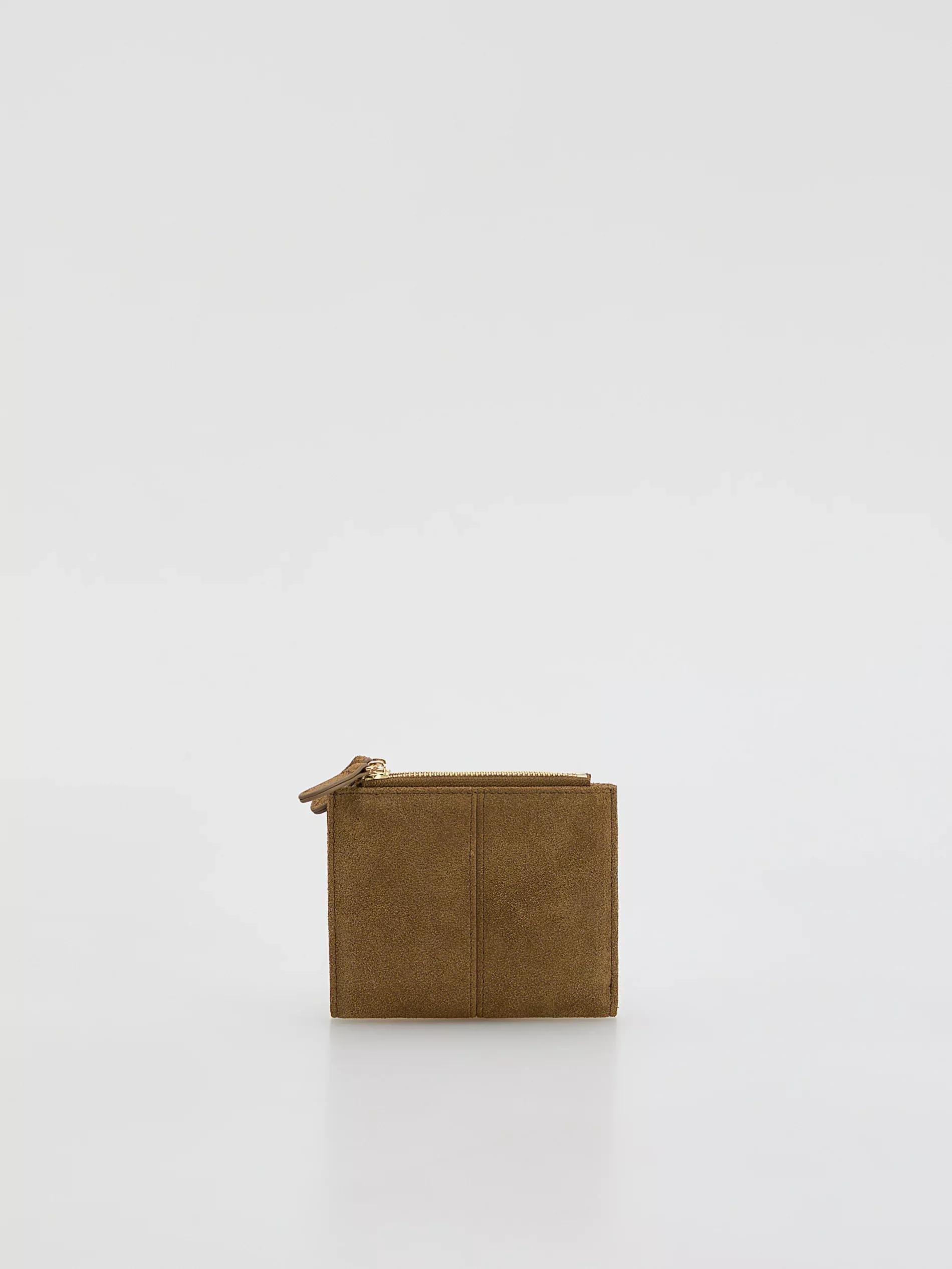 Beige Leather Wallet, Beige, large image number 0