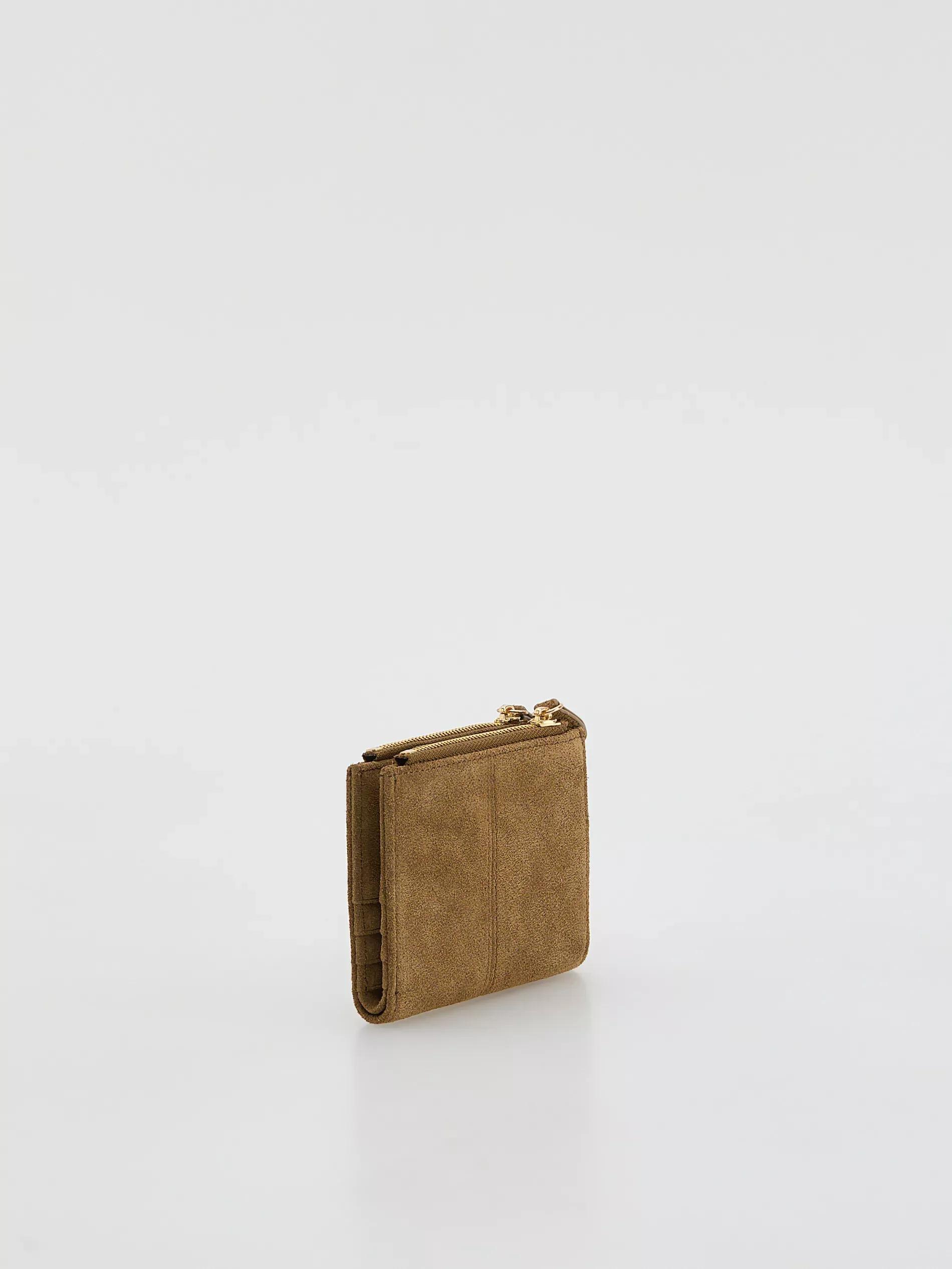 Beige Leather Wallet, Beige, large image number 1