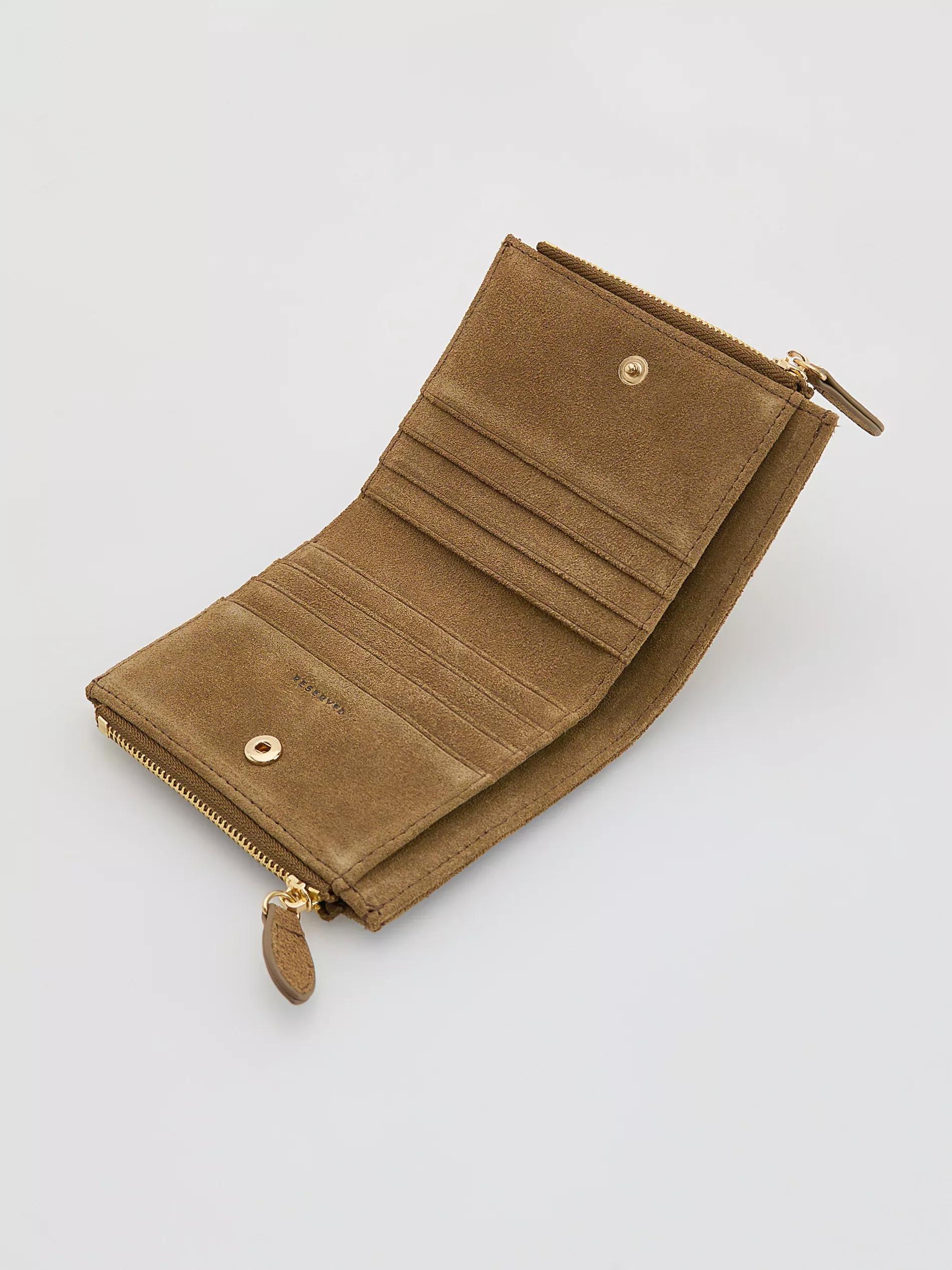 Beige Leather Wallet, Beige, large image number 2