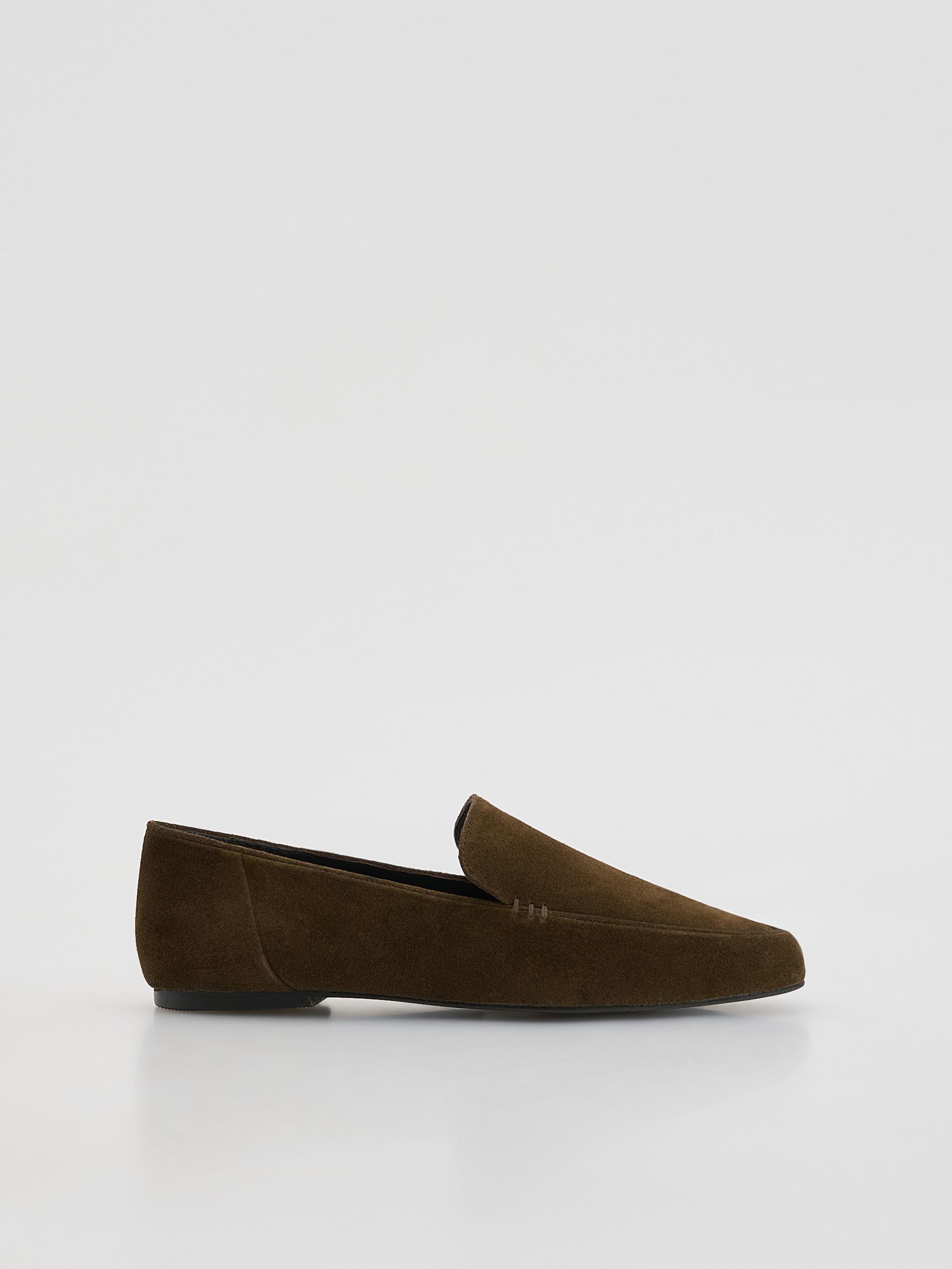 Green Suede Loafers, Khaki, large image number 0
