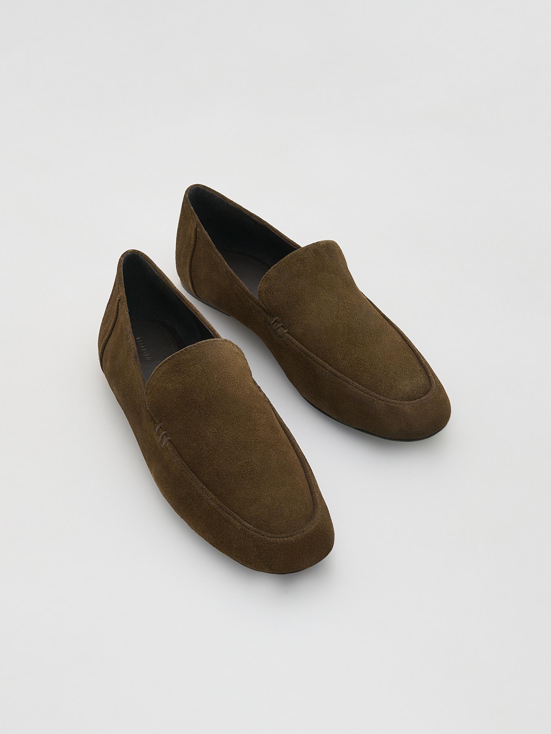 Green Suede Loafers, Khaki, large image number 1